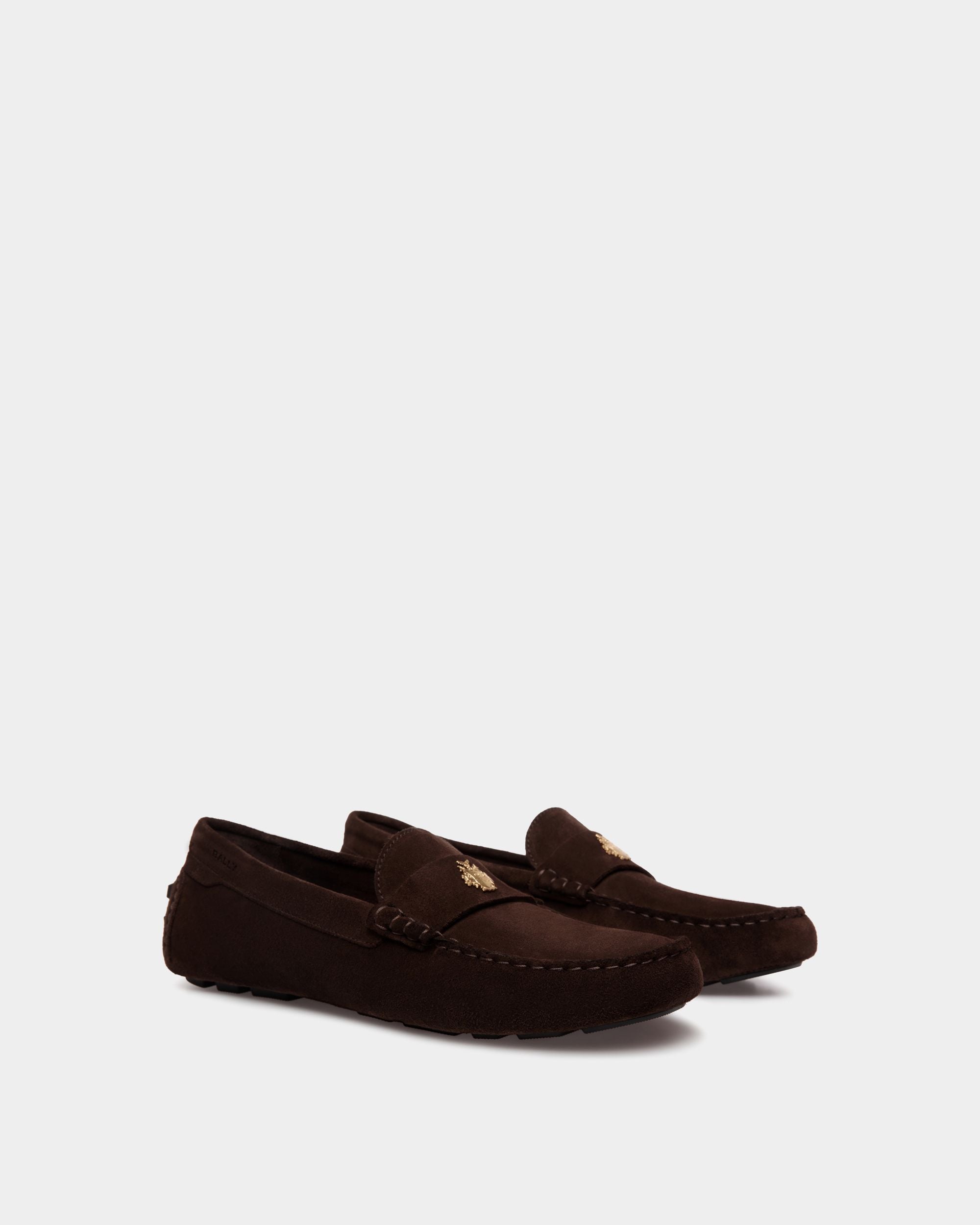 Kerbs Driver-Schuh Aus Veloursleder In Ebenholzschwarz - Herren - Bally - 03
