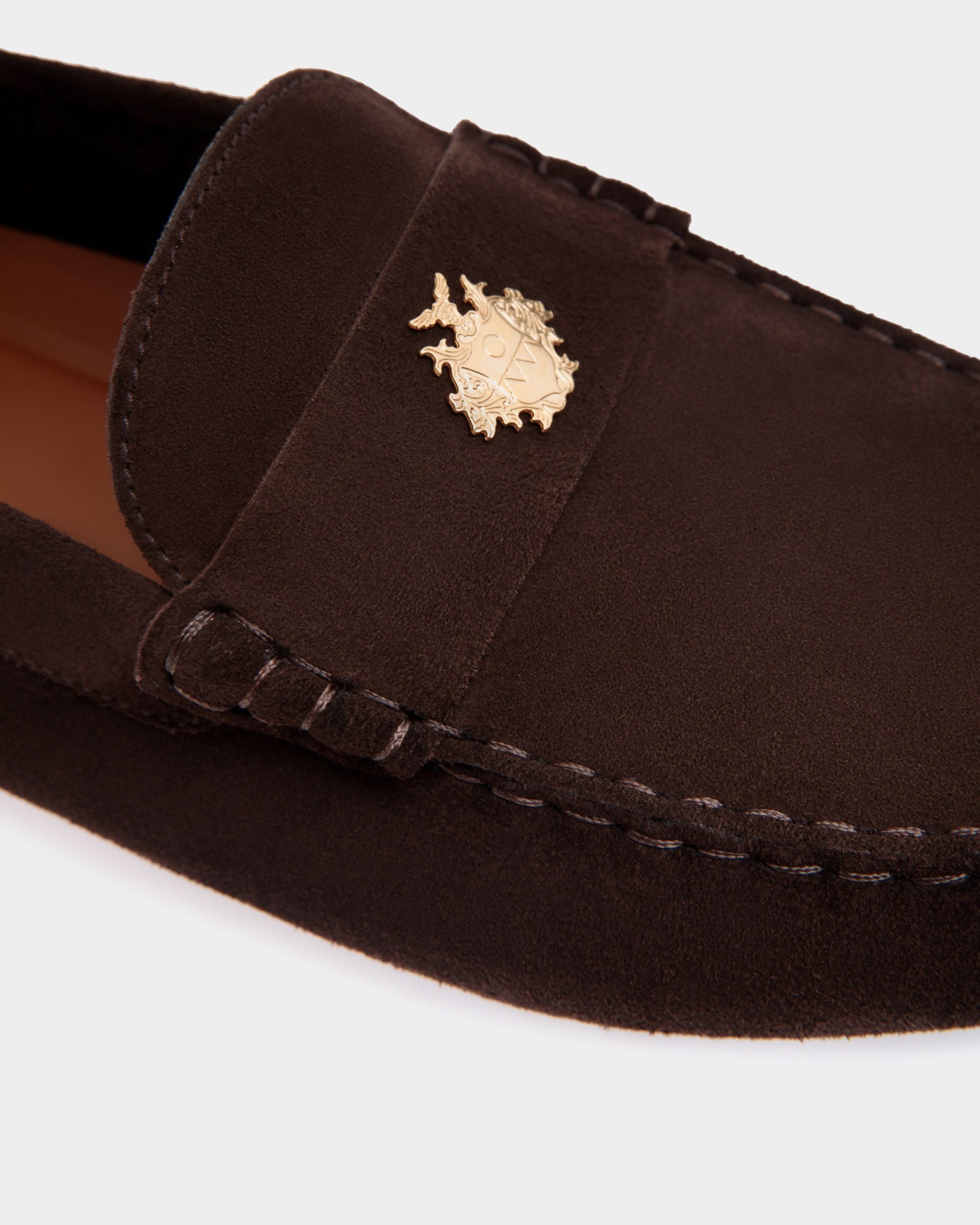 Kerbs Driver-Schuh Aus Veloursleder In Ebenholzschwarz - Herren - Bally - 06