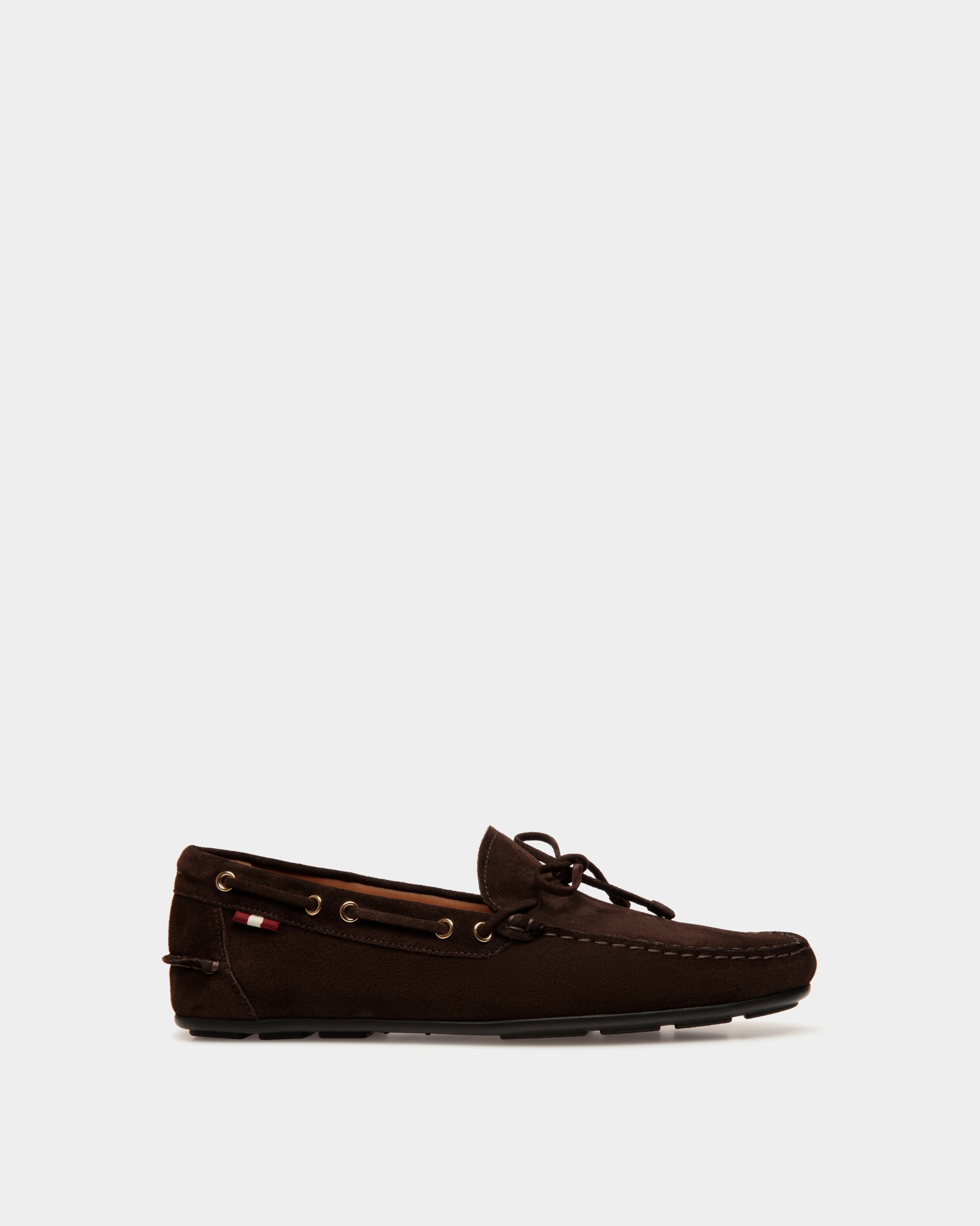 Driver Clay In Pelle Scamosciata Color Ebano - Uomo - Bally - 01
