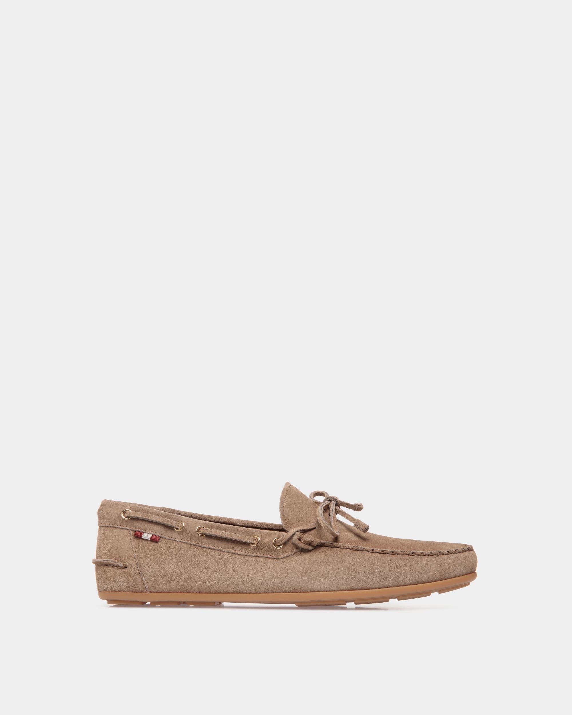 Clay Driver in Taupe Suede - Uomo - Bally - 01