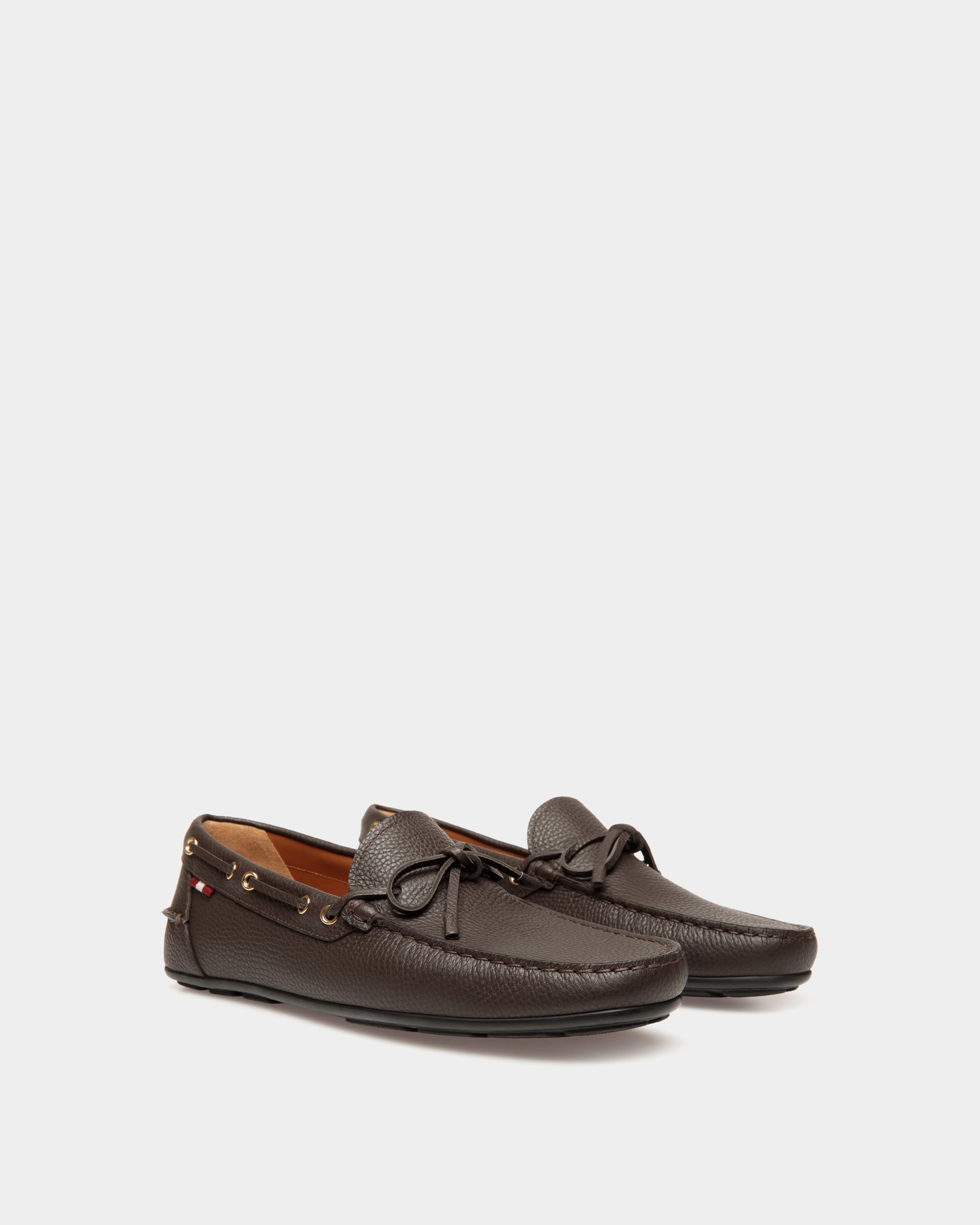 Clay Driver in Ebano Grained Leather - Men's - Bally - 03