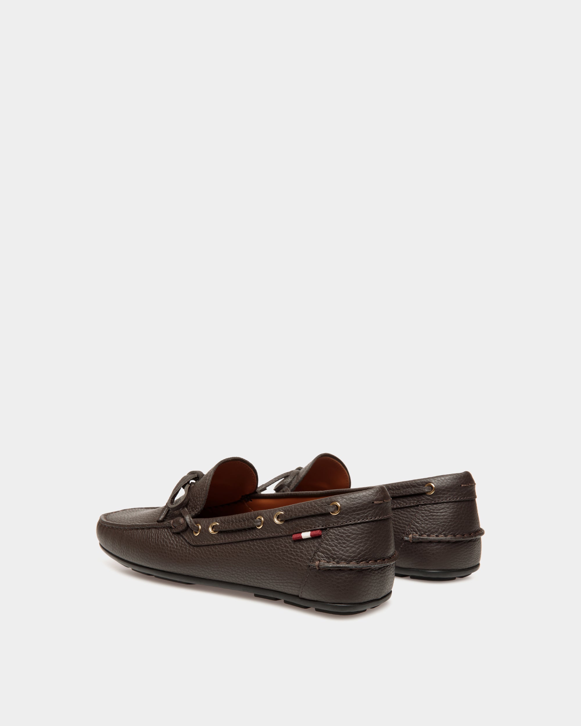 Clay Driver in Ebano Grained Leather - Men's - Bally - 04