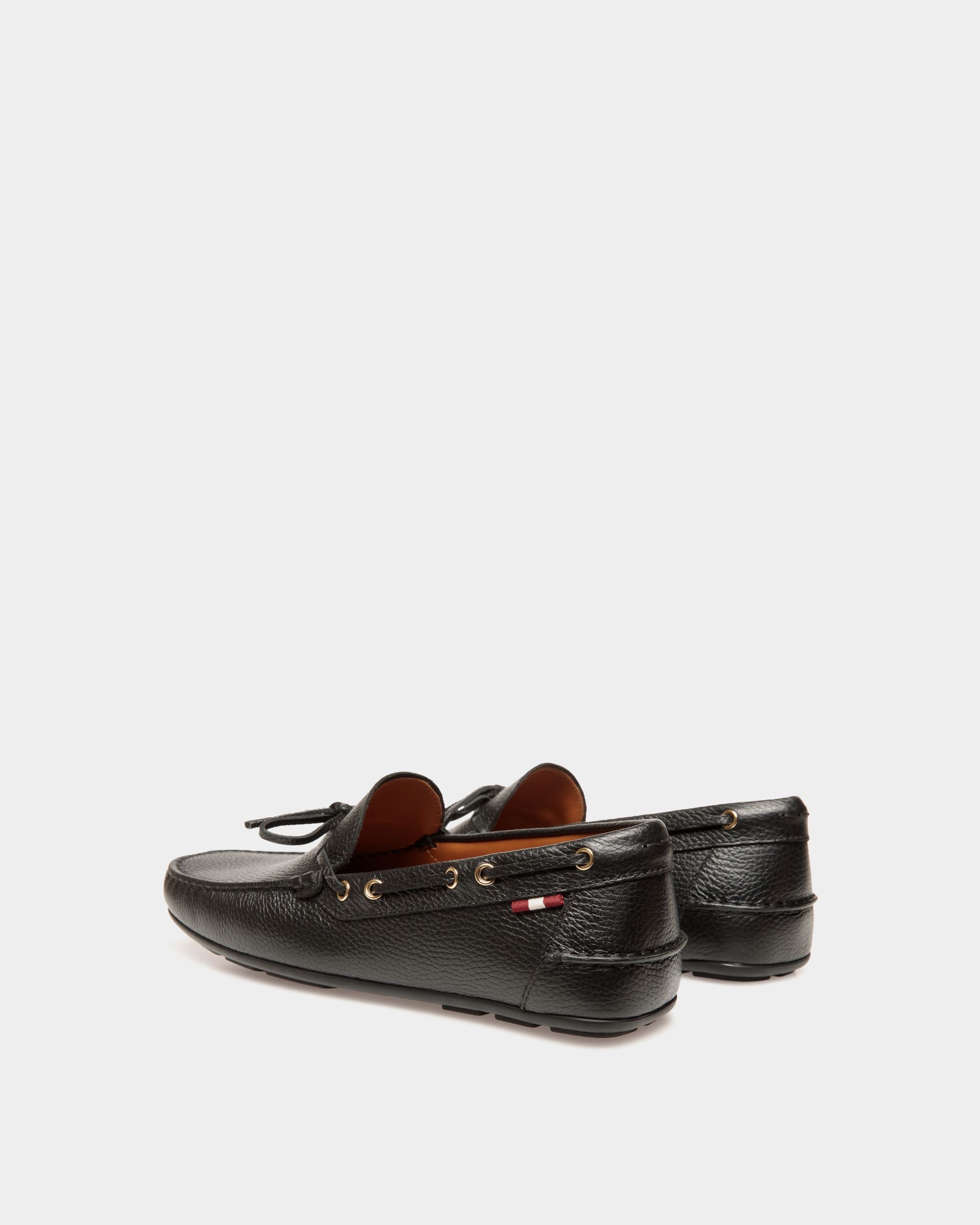 Clay Driver-Schuh Aus Genarbtem Leder In Schwarz - Uomo - Bally - 04