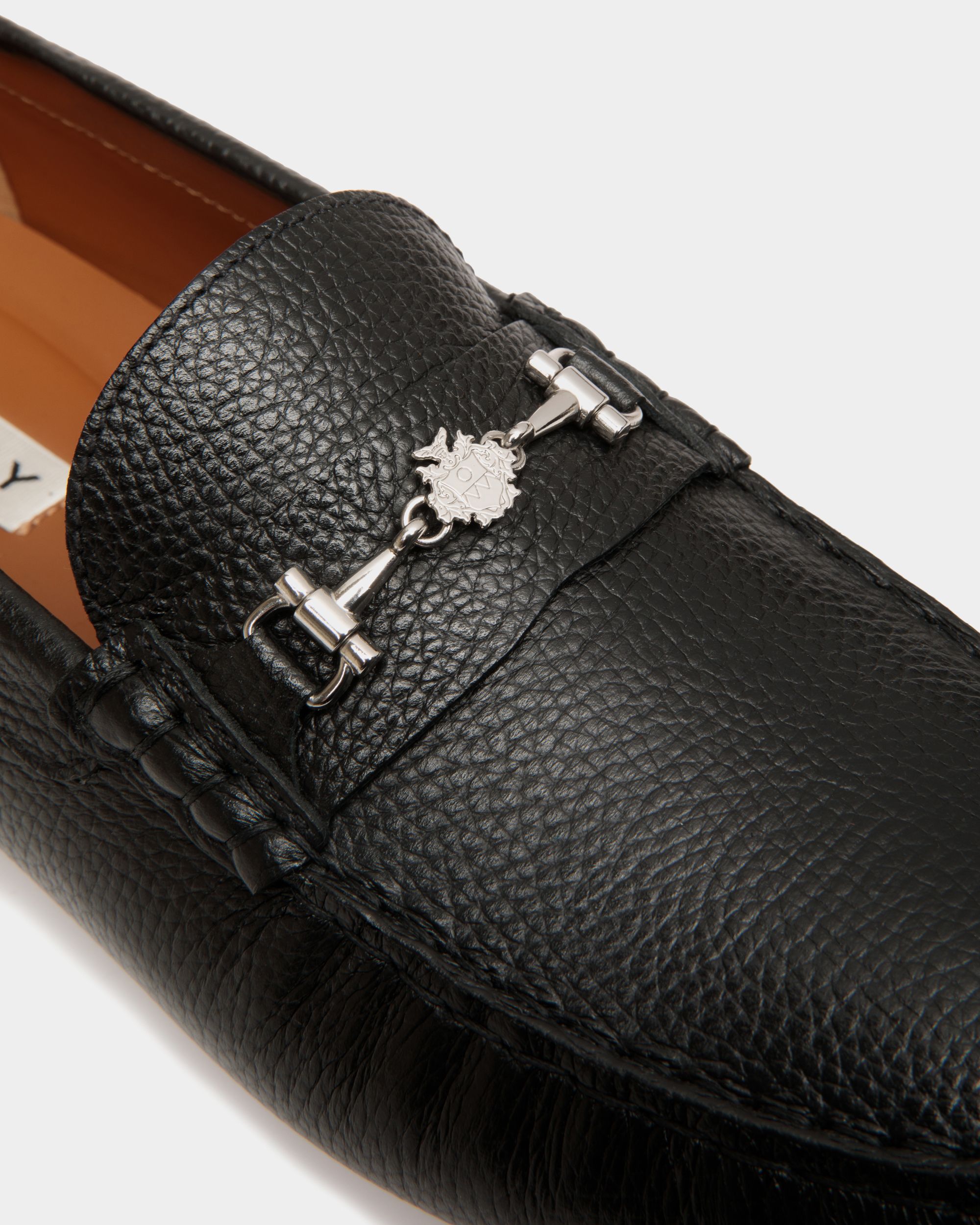 Kerbs Driver in Black Grained Leather - Men's - Bally - 06