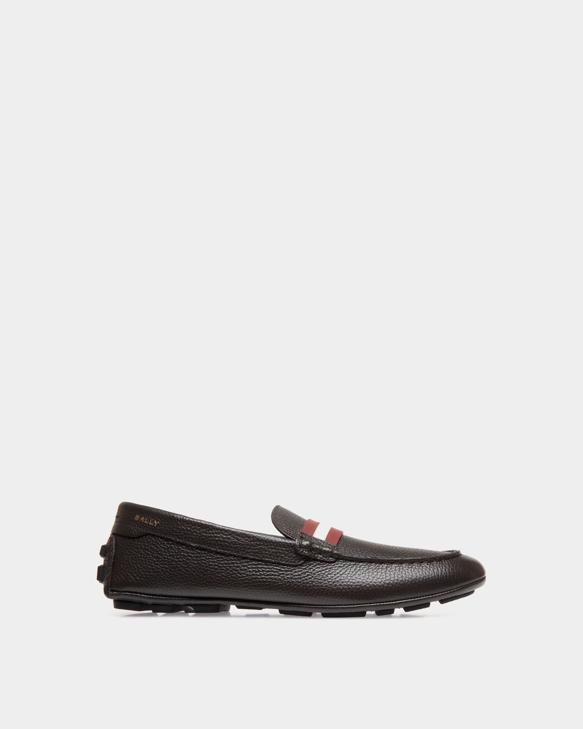 Driver Kerbs In Pelle Granata Color Ebano - Uomo - Bally - 01