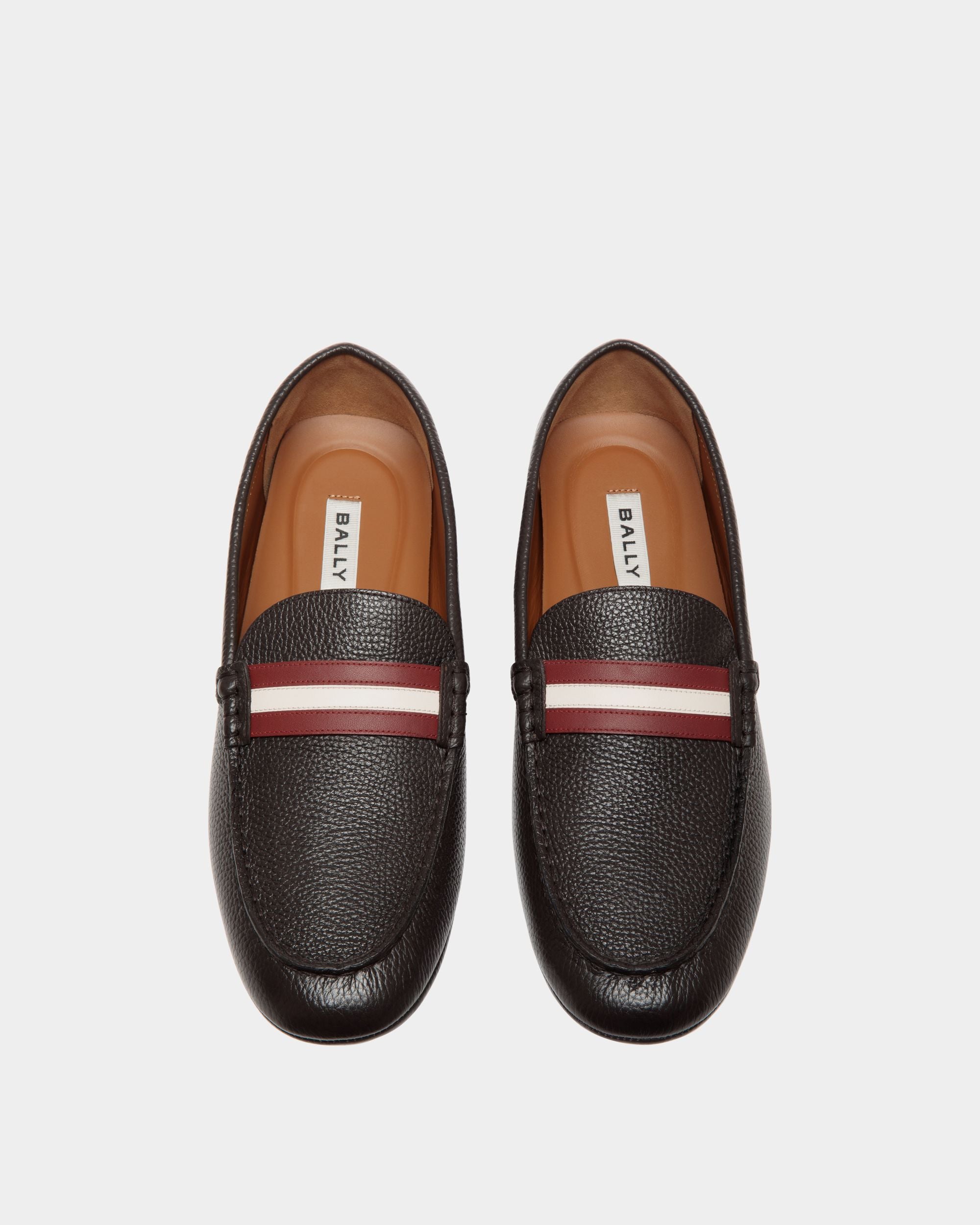 Driver Kerbs In Pelle Granata Color Ebano - Uomo - Bally - 04
