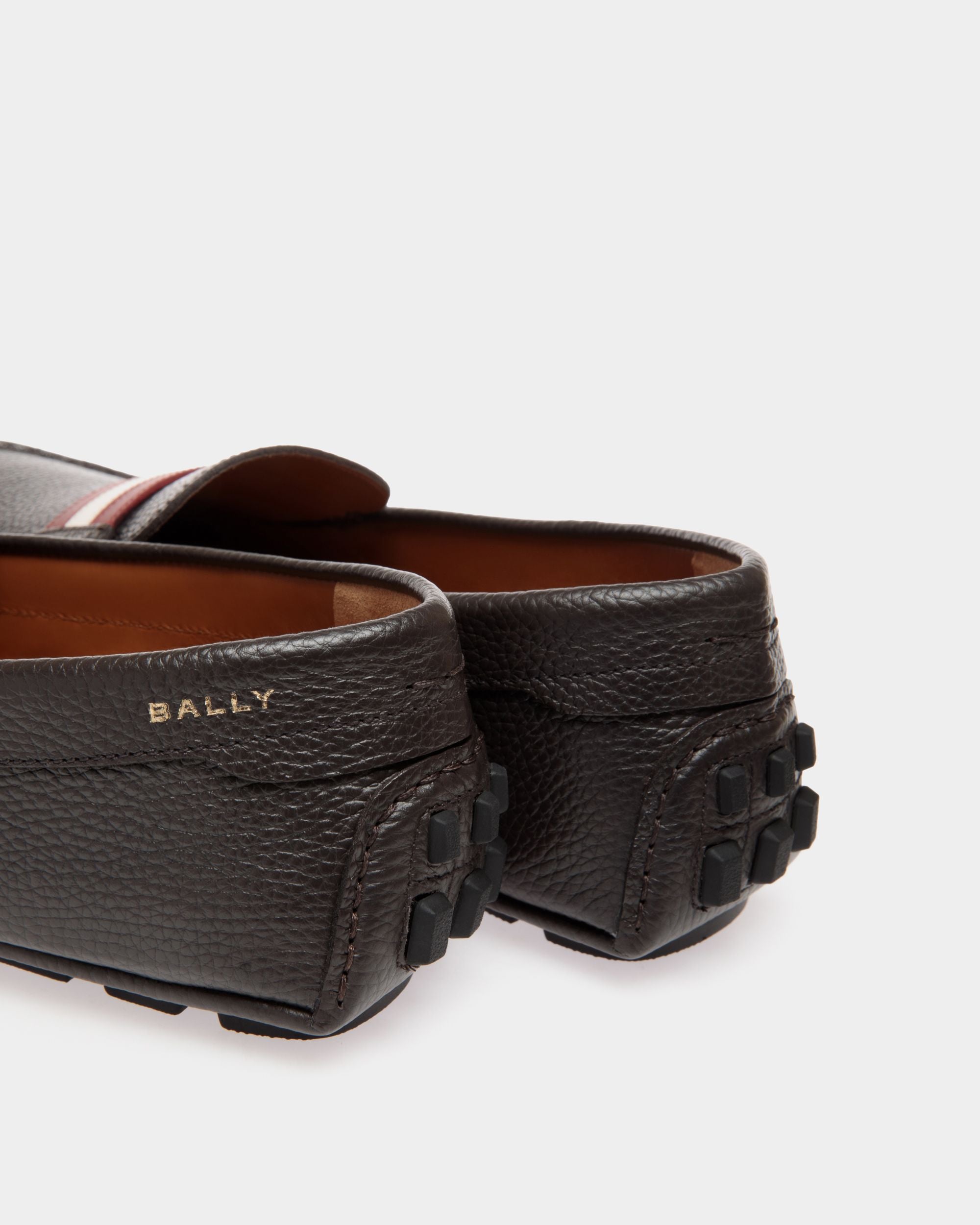 Driver Kerbs In Pelle Granata Color Ebano - Uomo - Bally - 05