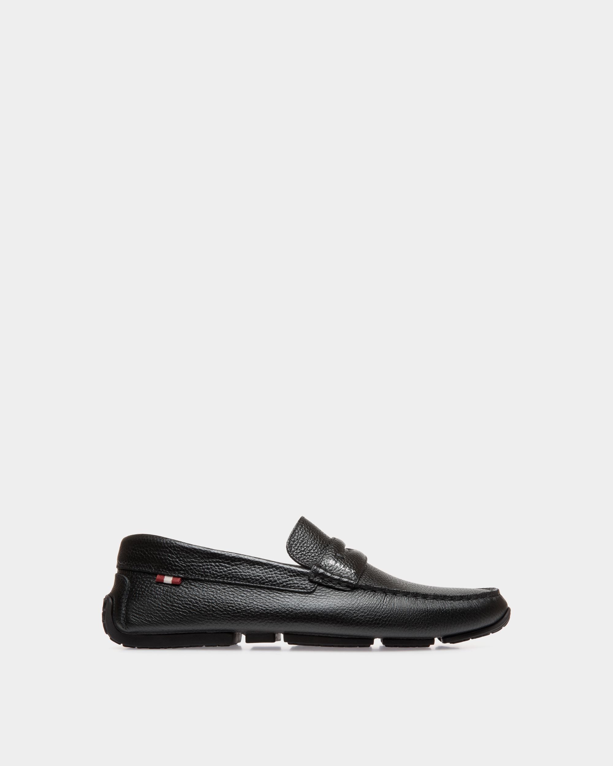 Pilot Driver-Schuh Aus Genarbtem Leder In Schwarz - Uomo - Bally - 01