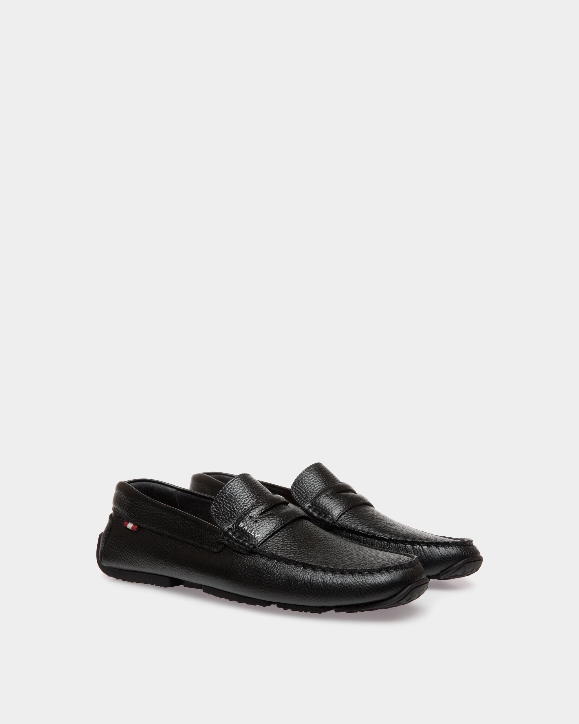 Pilot Driver-Schuh Aus Genarbtem Leder In Schwarz - Uomo - Bally - 02