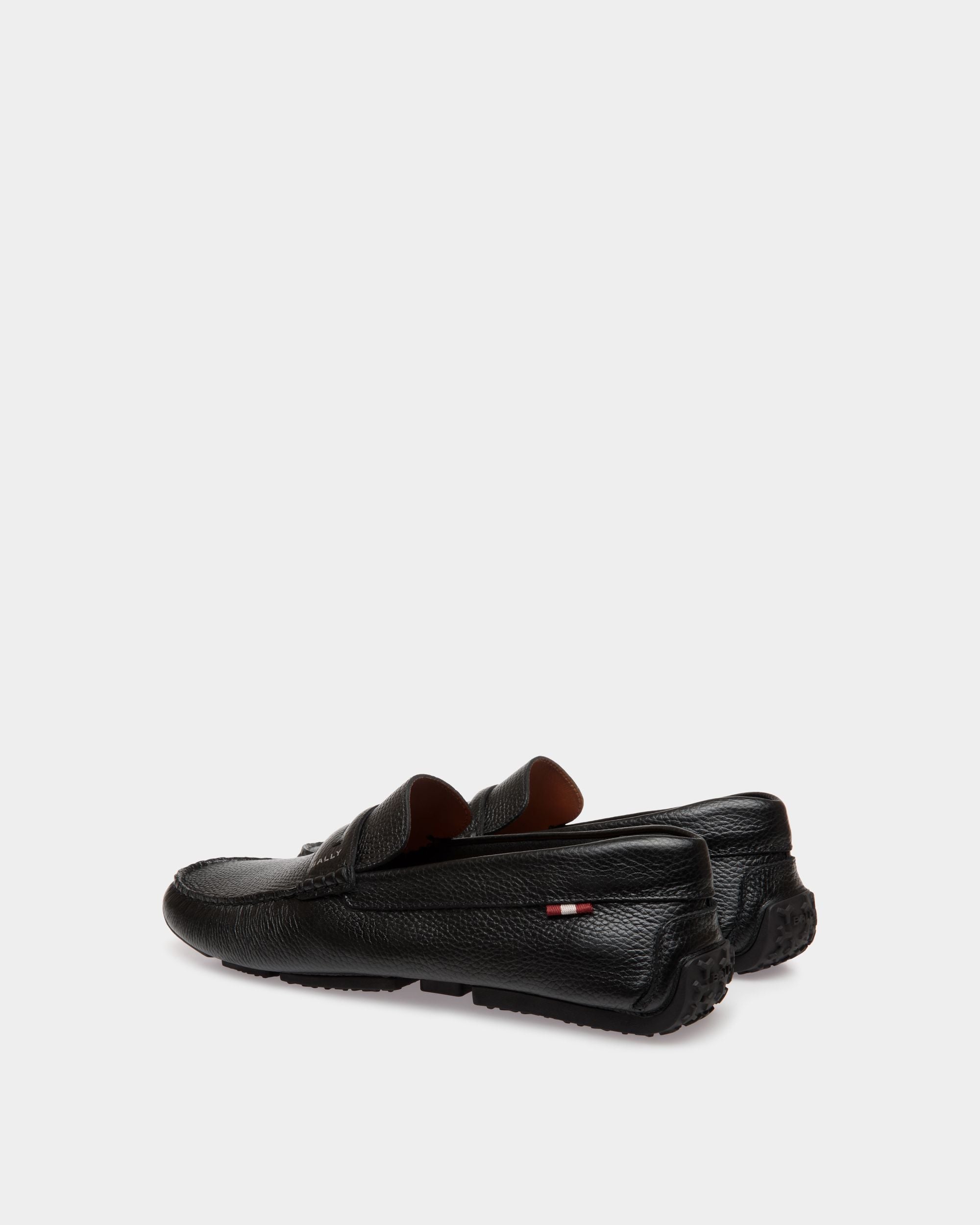 Pilot Driver-Schuh Aus Genarbtem Leder In Schwarz - Uomo - Bally - 03