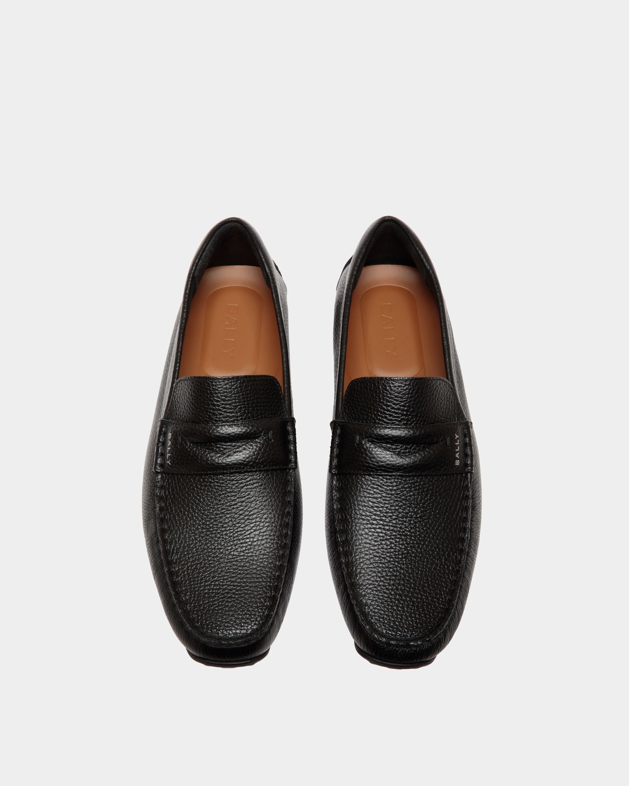 Pilot Driver-Schuh Aus Genarbtem Leder In Schwarz - Uomo - Bally - 04
