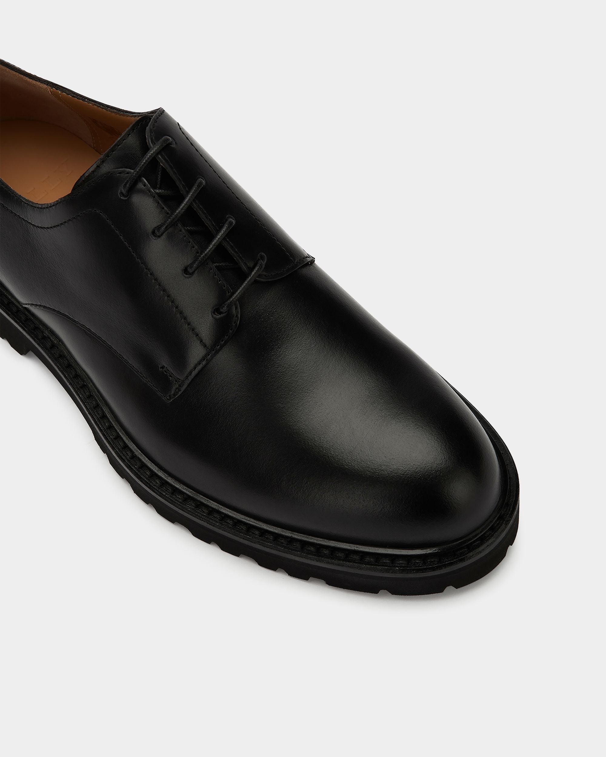 Derby En Cuir Noir - Homme - Bally - 05