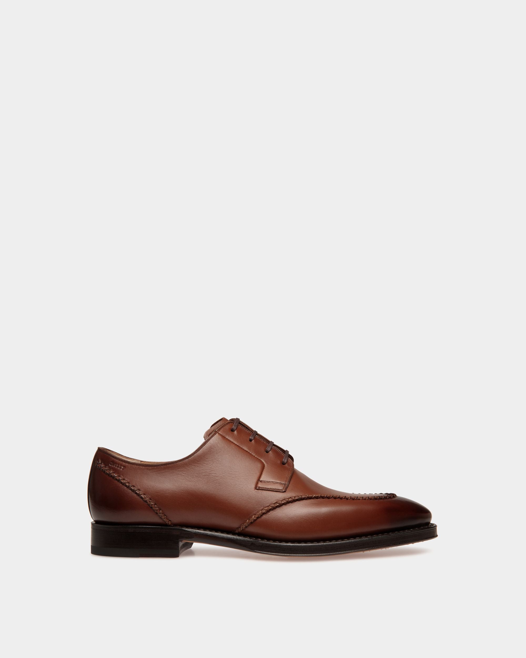Scribe Novo Derby In Brown Leather - Men's - Bally - 01