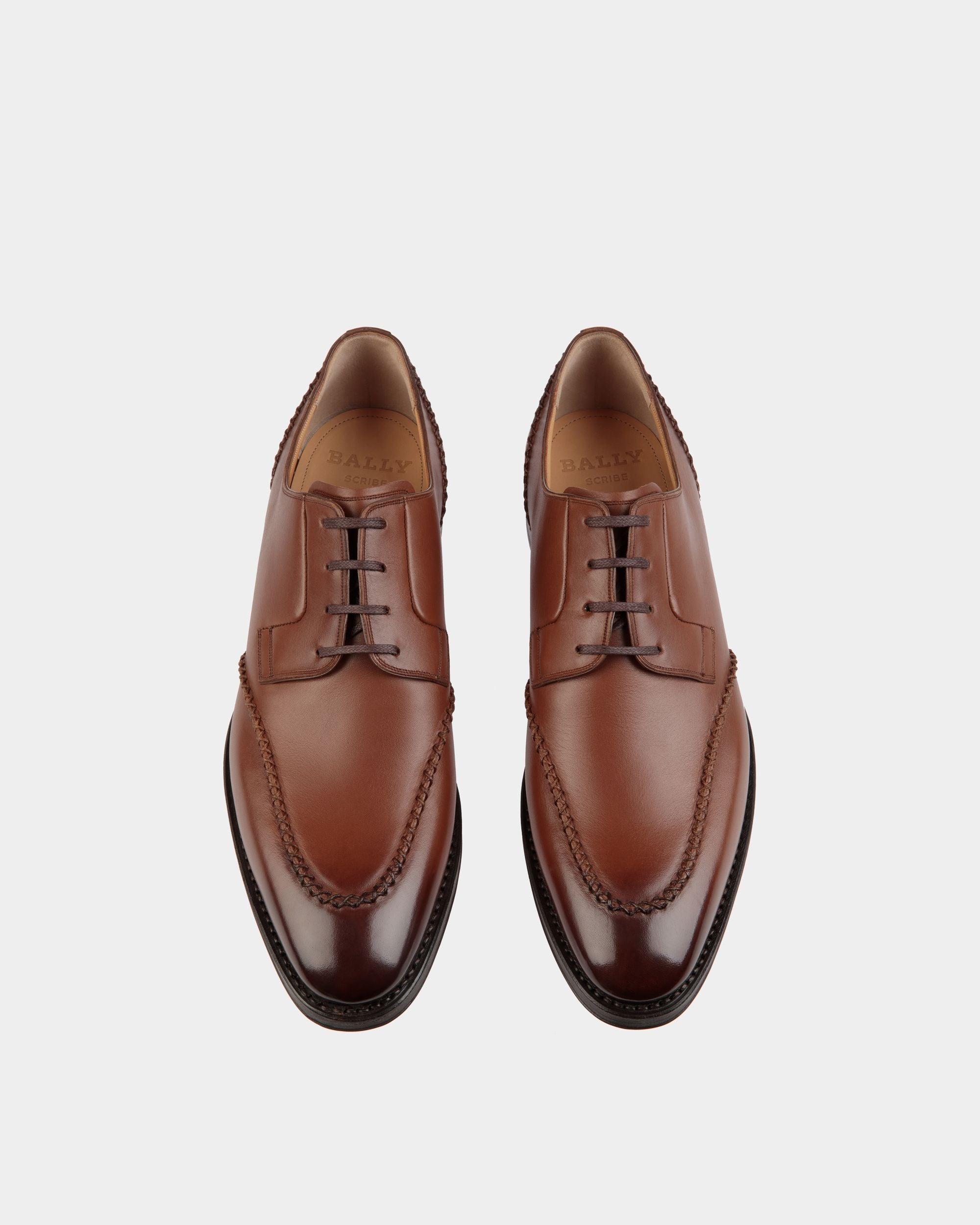 Scribe Novo Derby In Brown Leather - Men's - Bally - 05