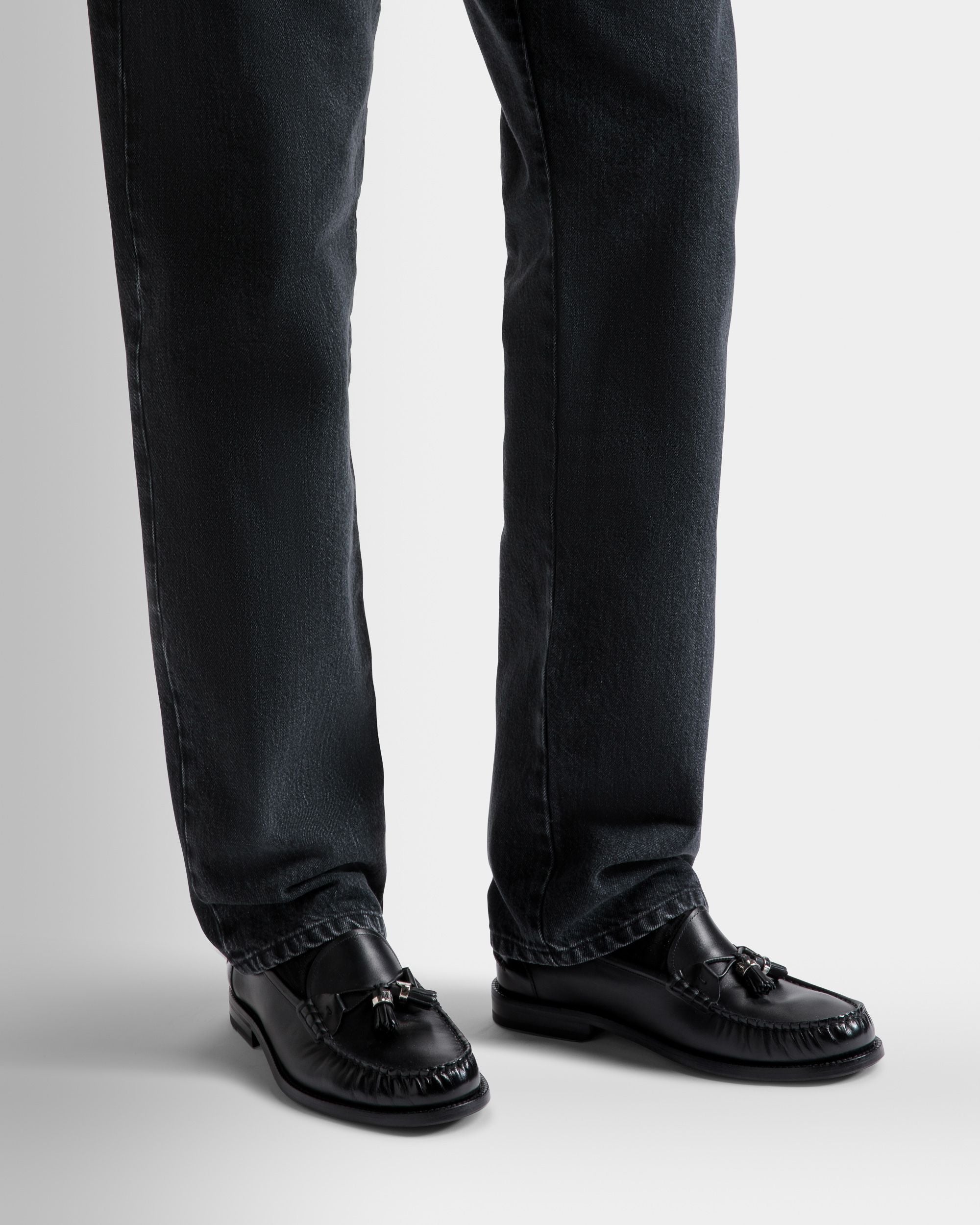 Mocassins Rome En Cuir Noir - Homme - Bally - 02