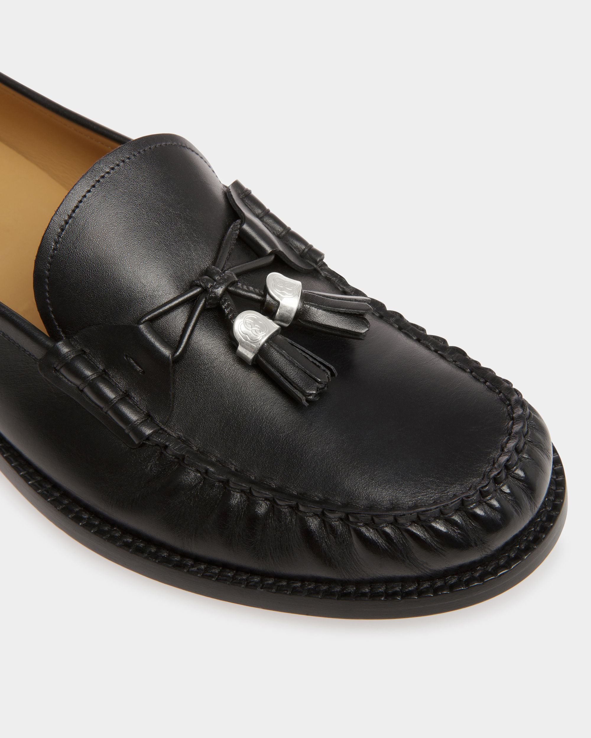 Mocassins Rome En Cuir Noir - Homme - Bally - 06