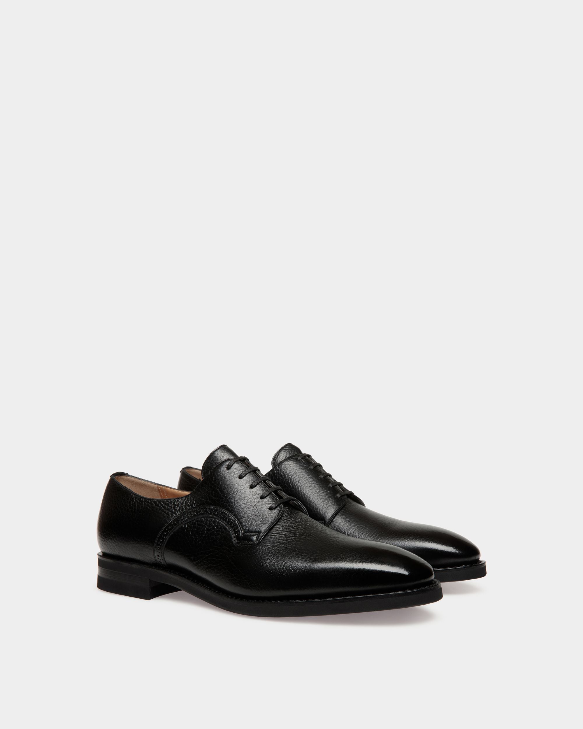 Derby Scribe En Cuir De Cerf Noir - Homme - Bally - 02