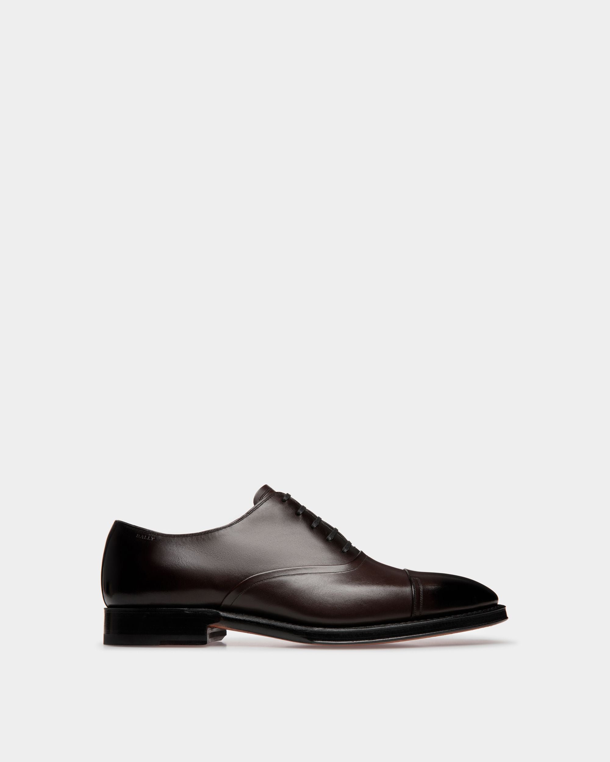 Scarpa Oxford Scribe In Pelle Marrone - Uomo - Bally - 01