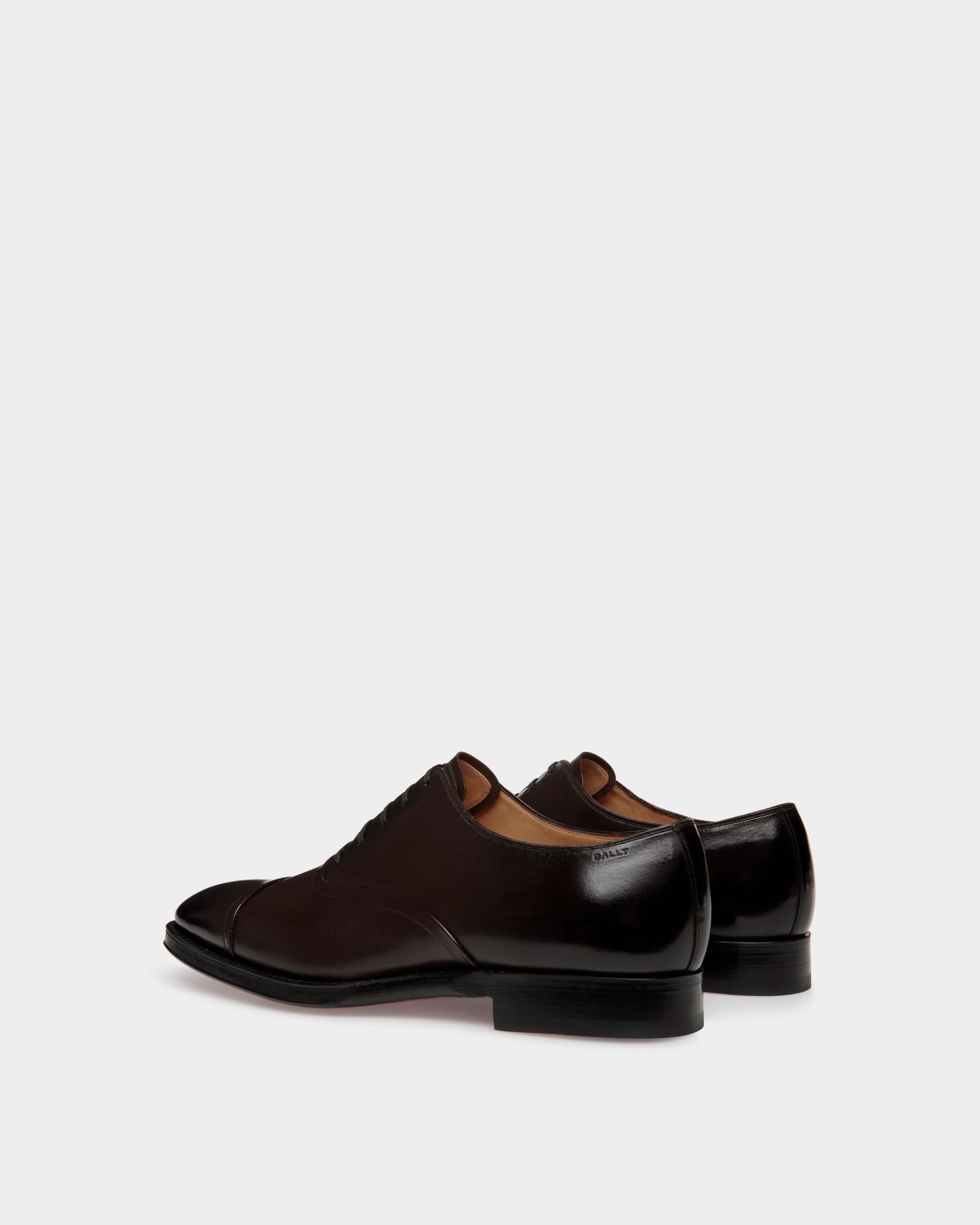 Scarpa Oxford Scribe In Pelle Marrone - Uomo - Bally - 03