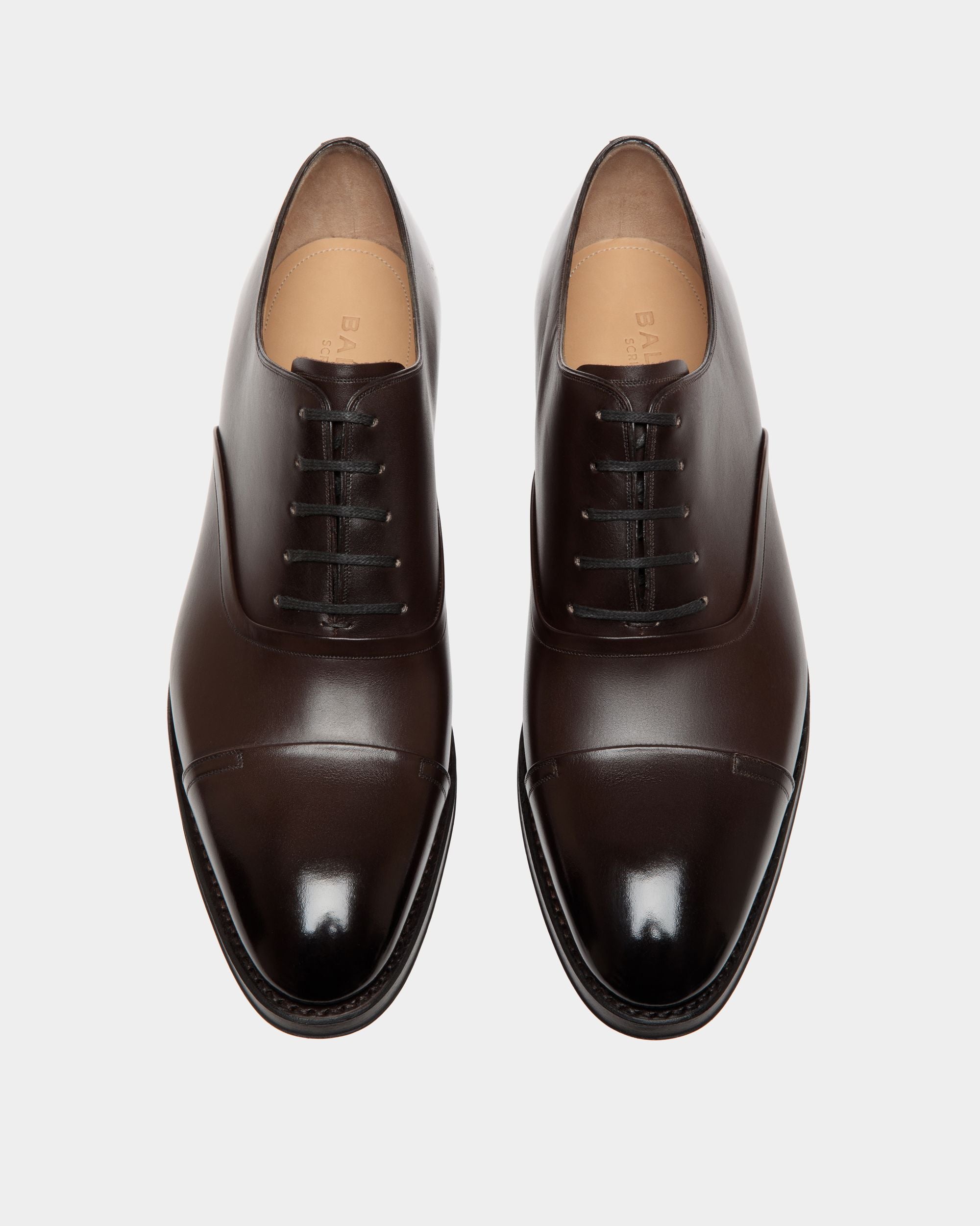 Scarpa Oxford Scribe In Pelle Marrone - Uomo - Bally - 04