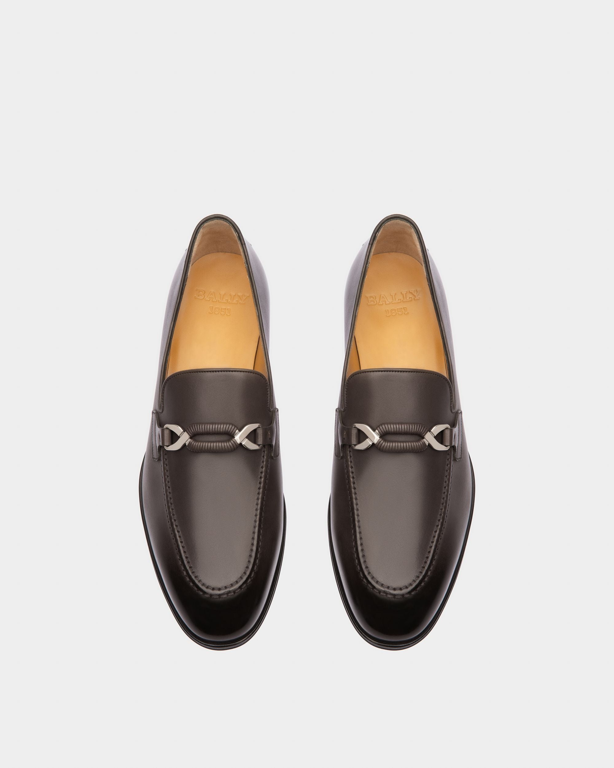 Westminster Loafer in Brown Leather - Men's - Bally - 02