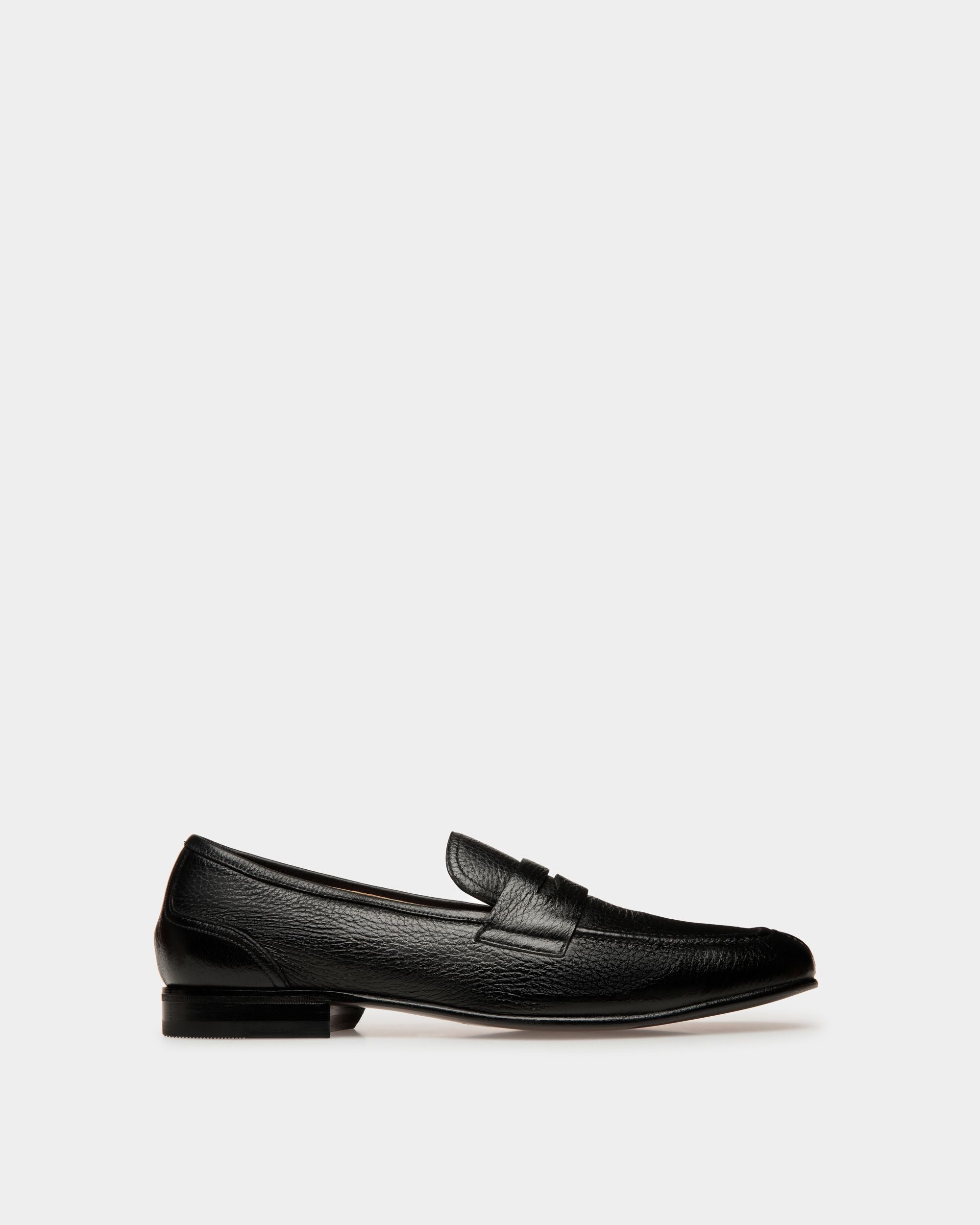 Mocassins Suisse En Cuir Noir - Homme - Bally - 01