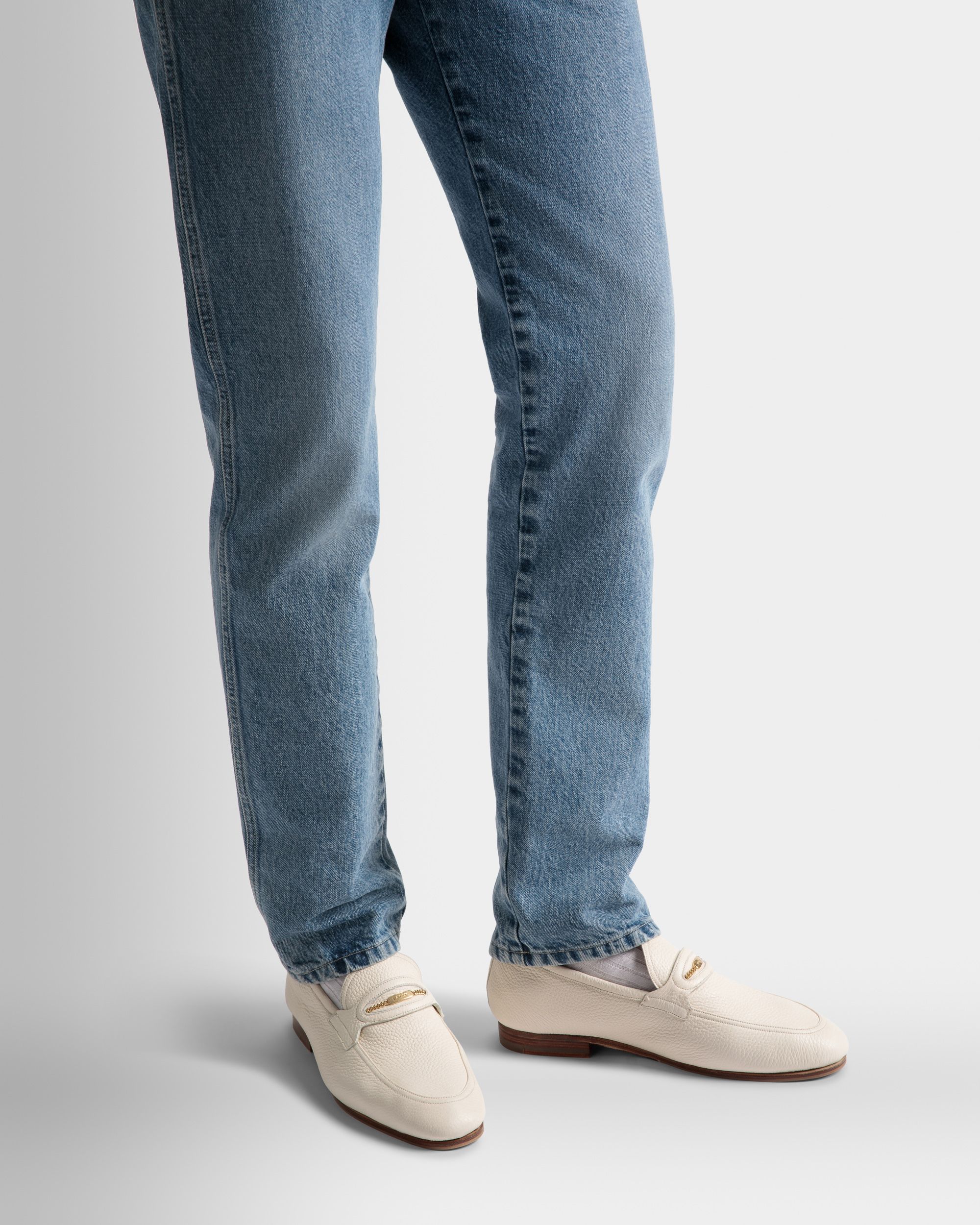 Pesek Loafer Aus Weißem Leder - Herren - Bally - 02