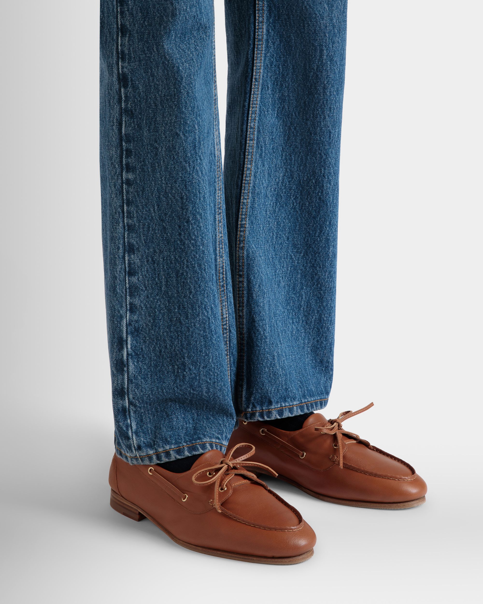 Plume Loafer in Brown Leather - Men's - Bally - 02