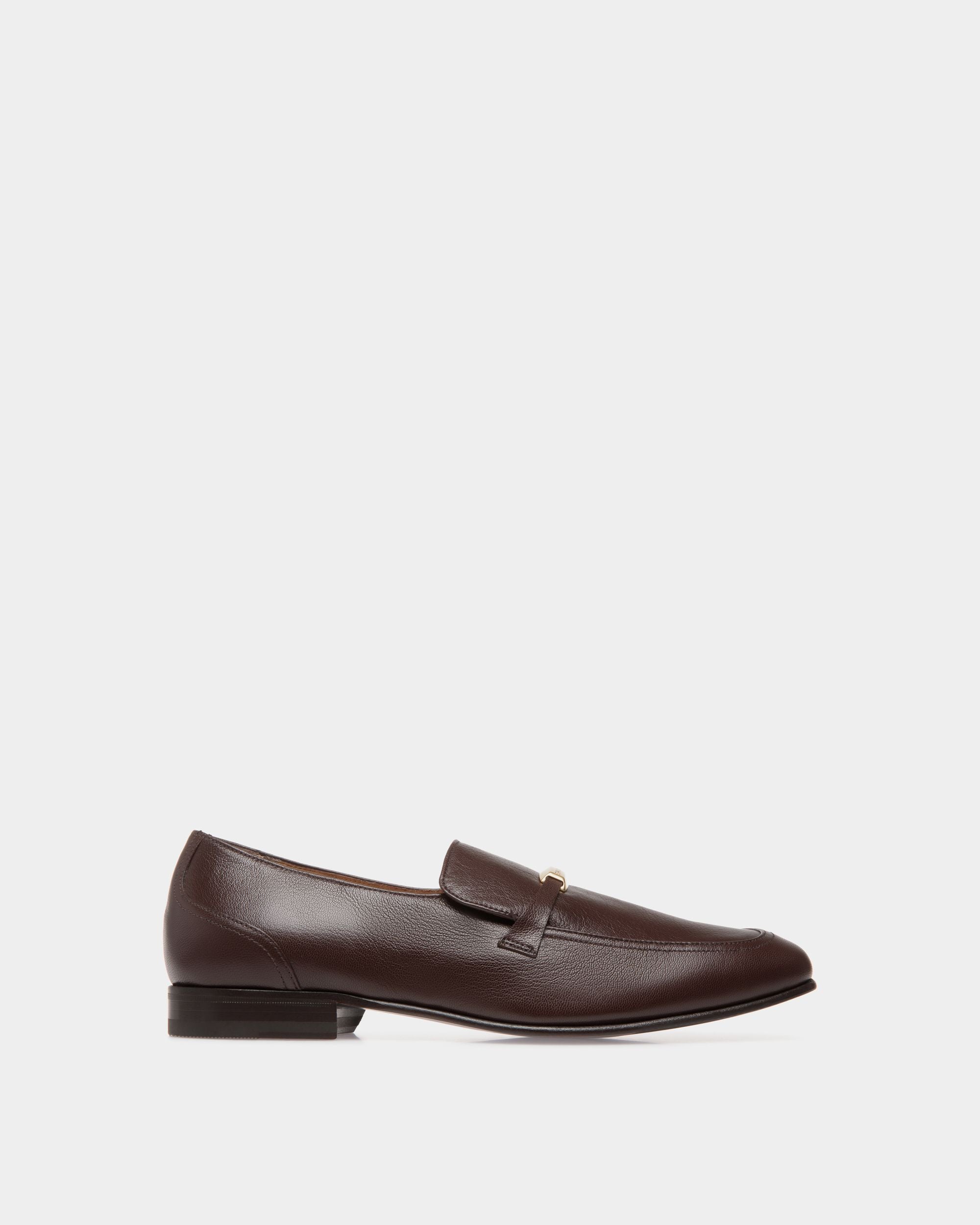 Mocassino Suisse In Pelle Granata Marrone - Uomo - Bally - 01
