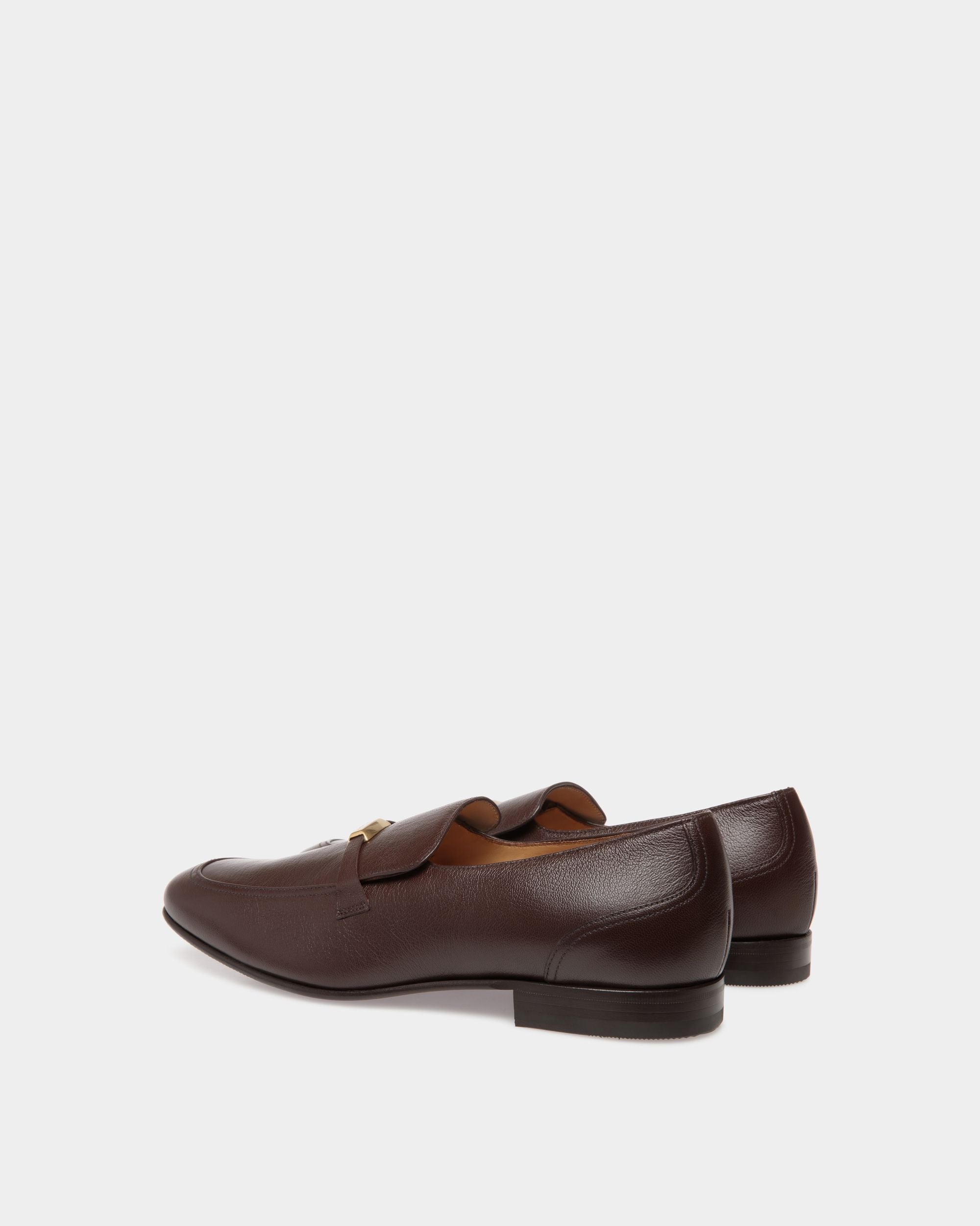 Mocassino Suisse In Pelle Granata Marrone - Uomo - Bally - 03