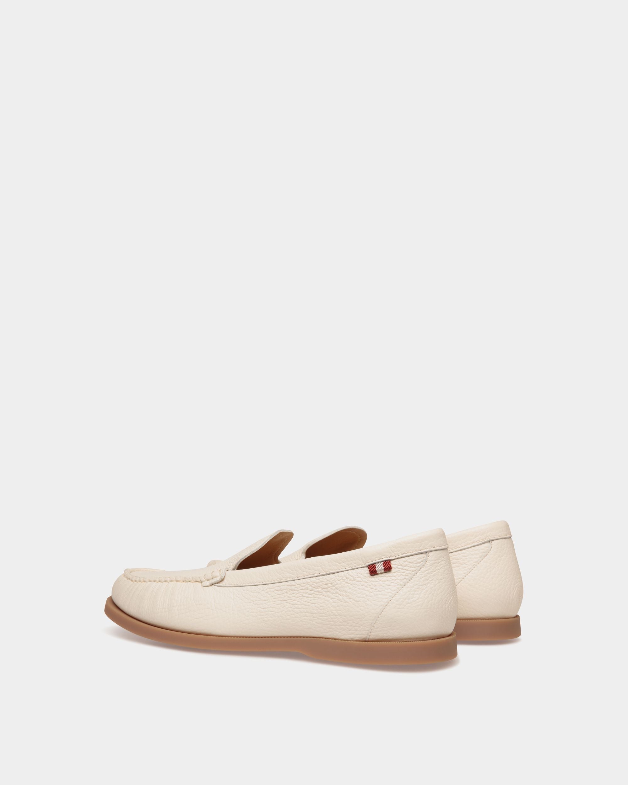 Mocassin Nelson En Cuir De Cerf Ivoire - Homme - Bally - 04