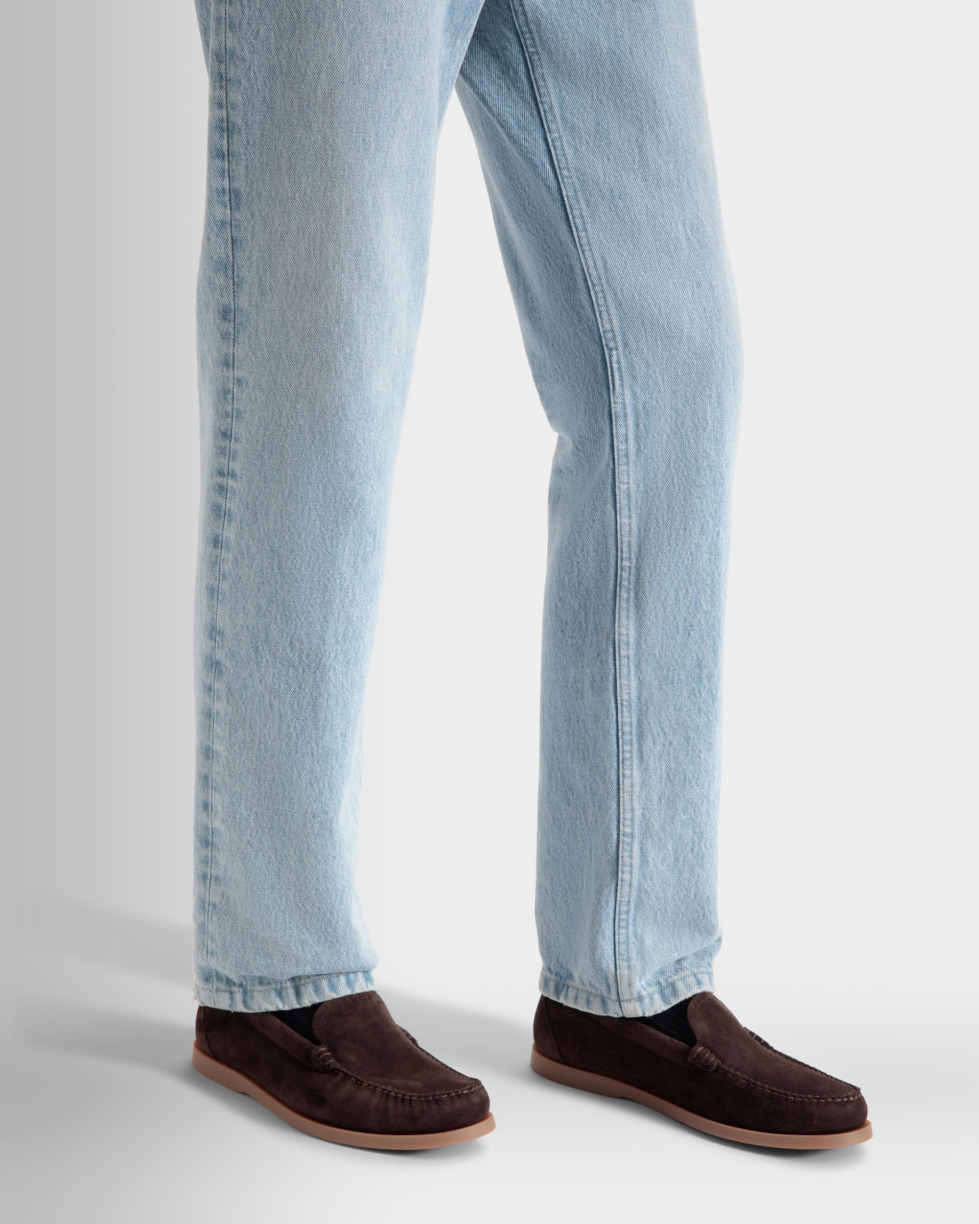 Nelson Loafer in Brown Suede - Men's - Bally - 02