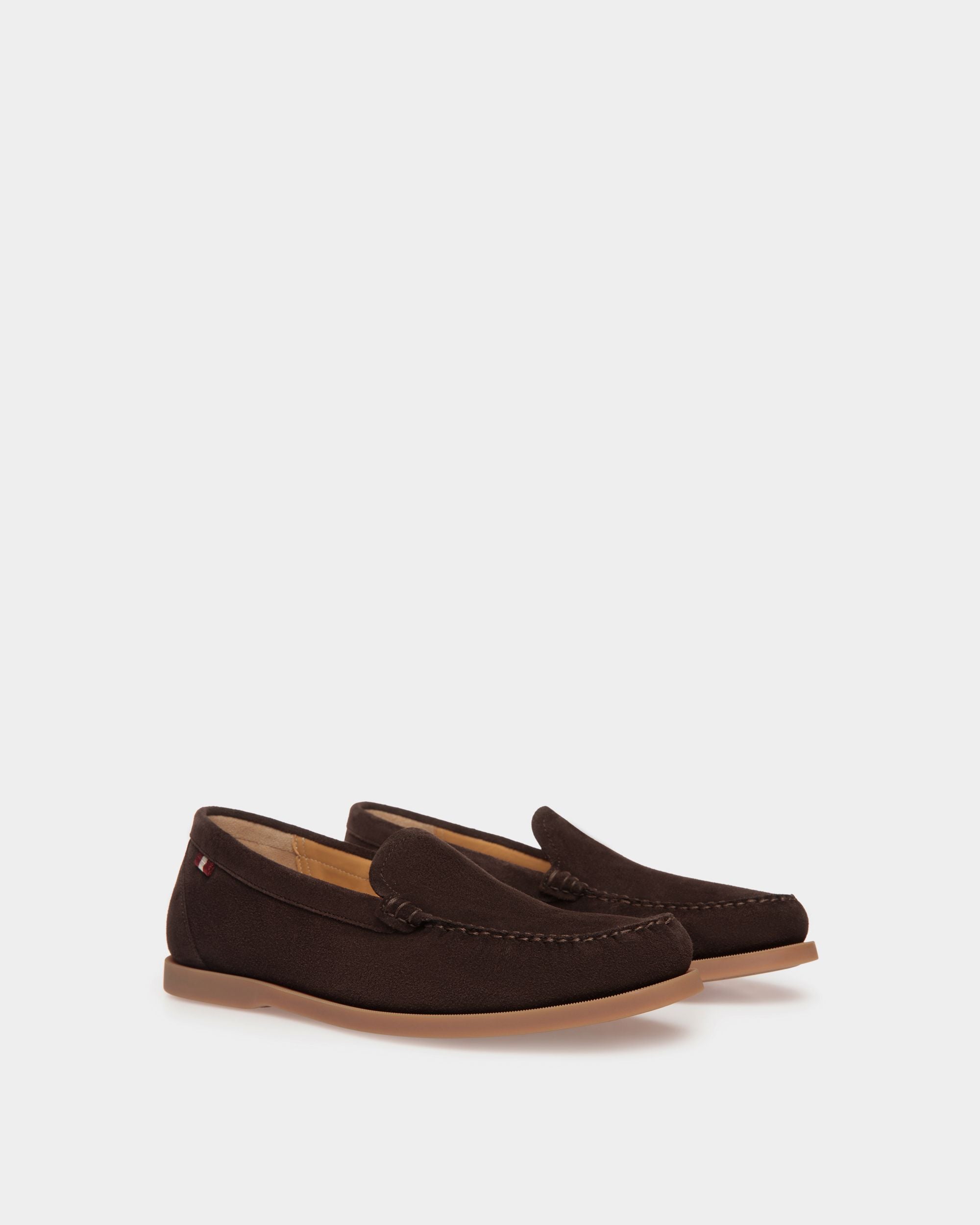 Nelson Loafer in Brown Suede - Men's - Bally - 03