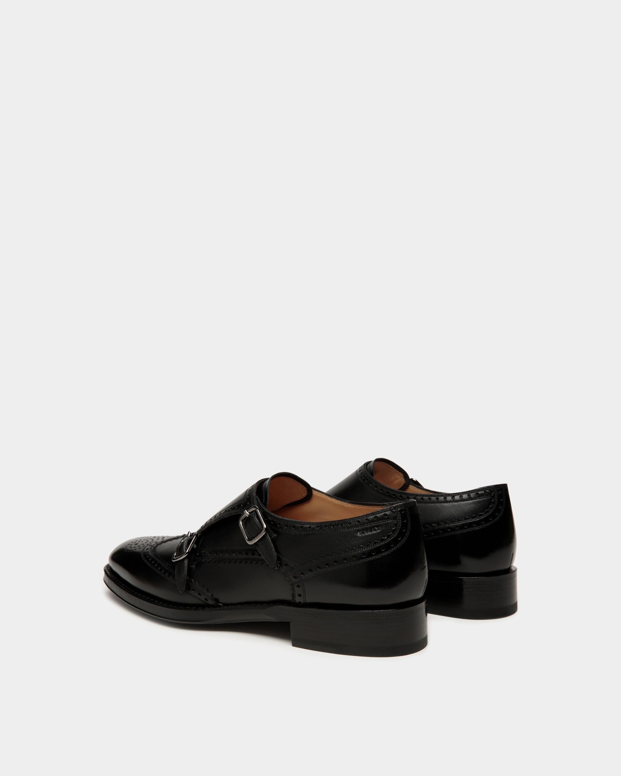 Scribe Un Monk Strap In Black Leather - Men's - Bally - 03
