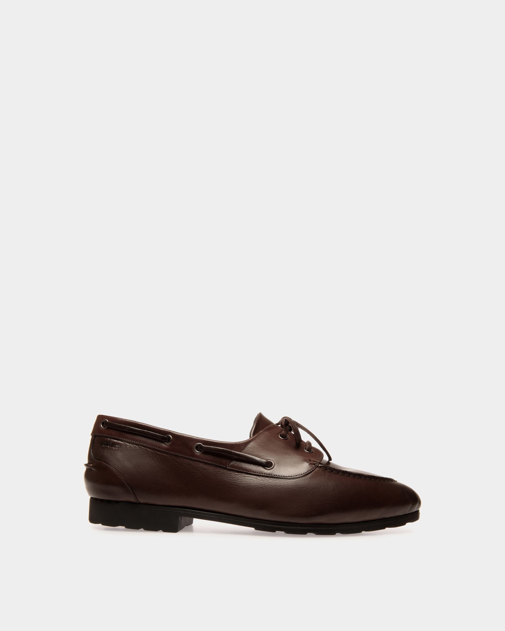 Mocassino Plume In Pelle Color Ebano - Uomo - Bally - 01