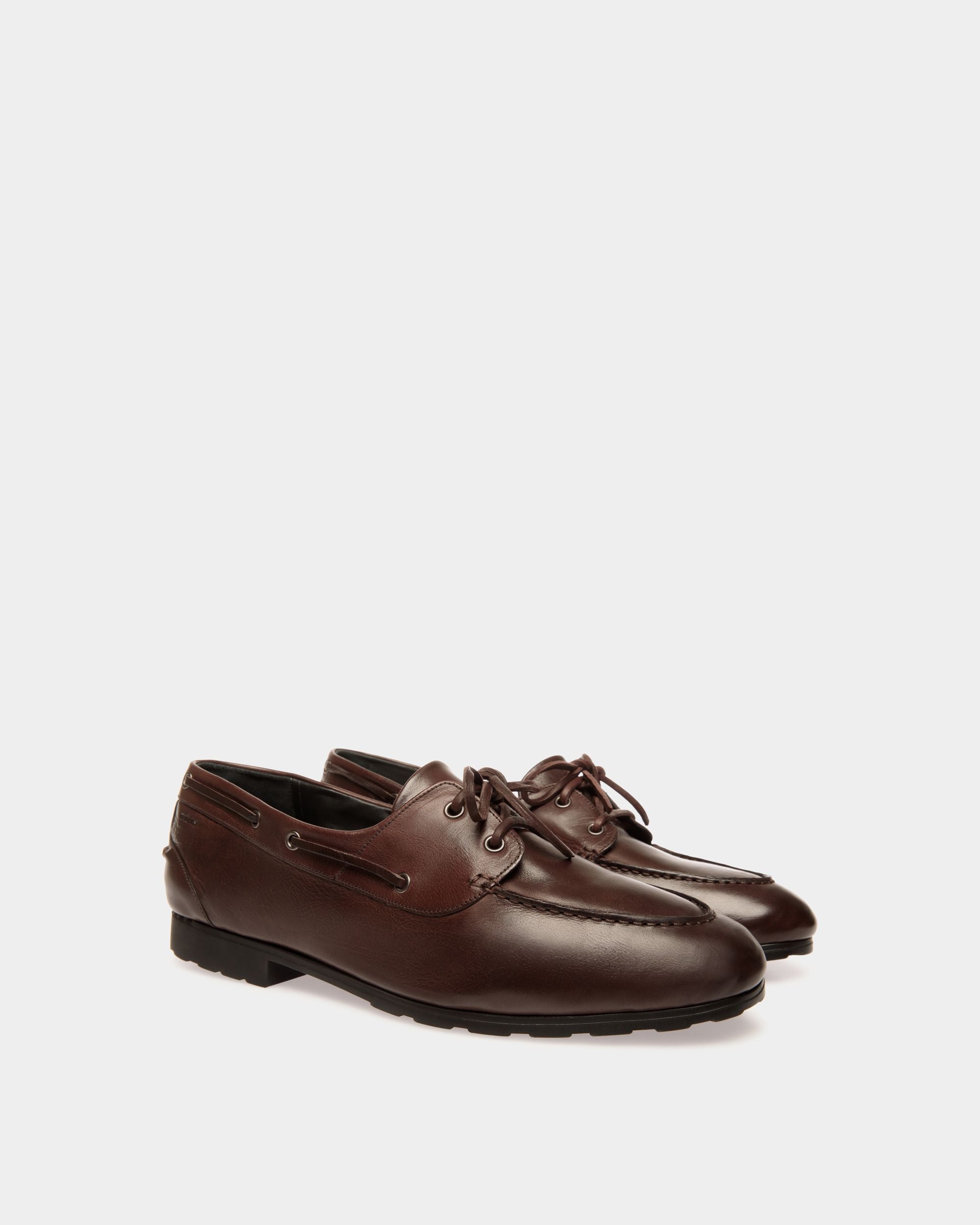 Mocassino Plume In Pelle Color Ebano - Uomo - Bally - 02