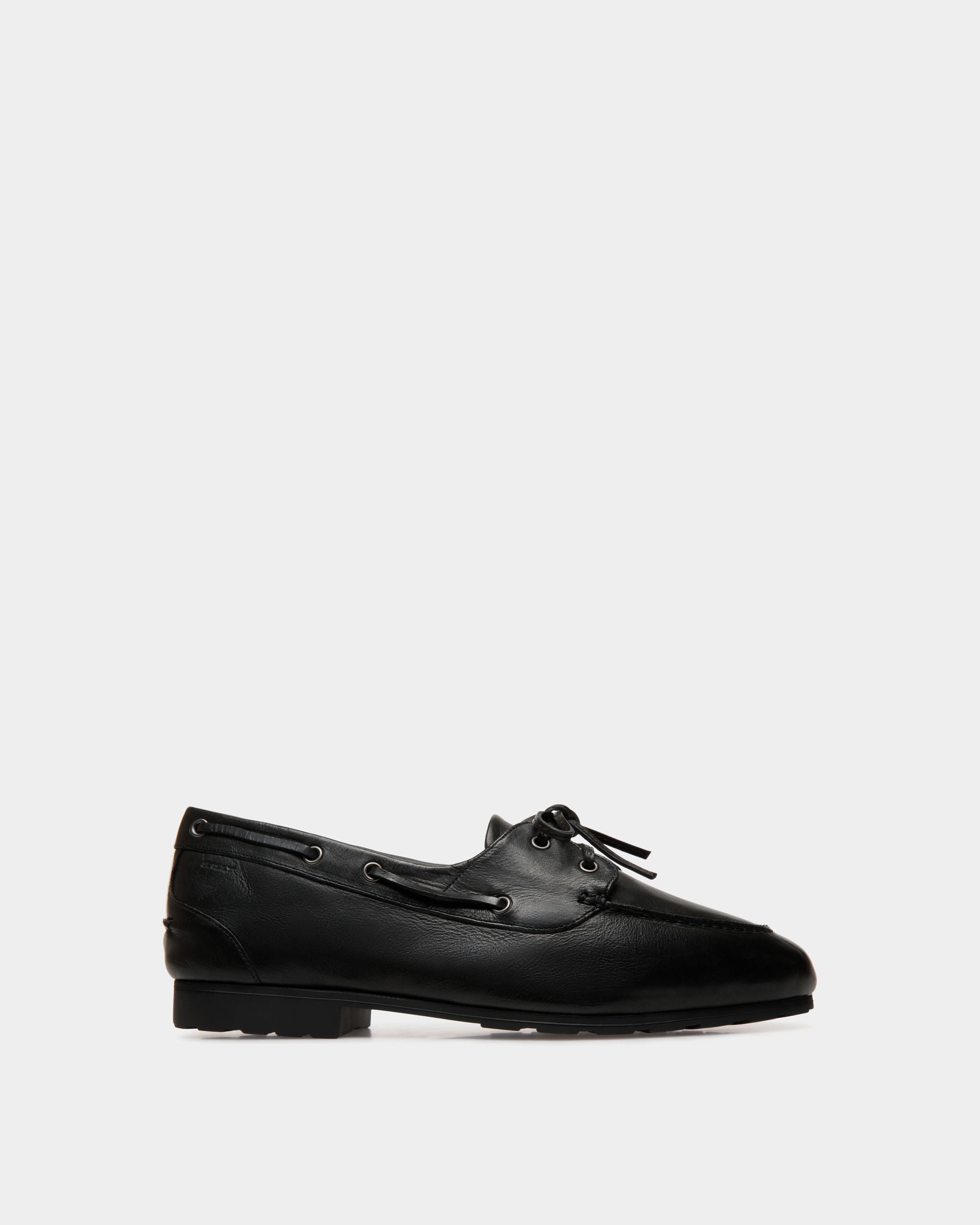 Plume Loafer In Black Leather - Men's - Bally - 01