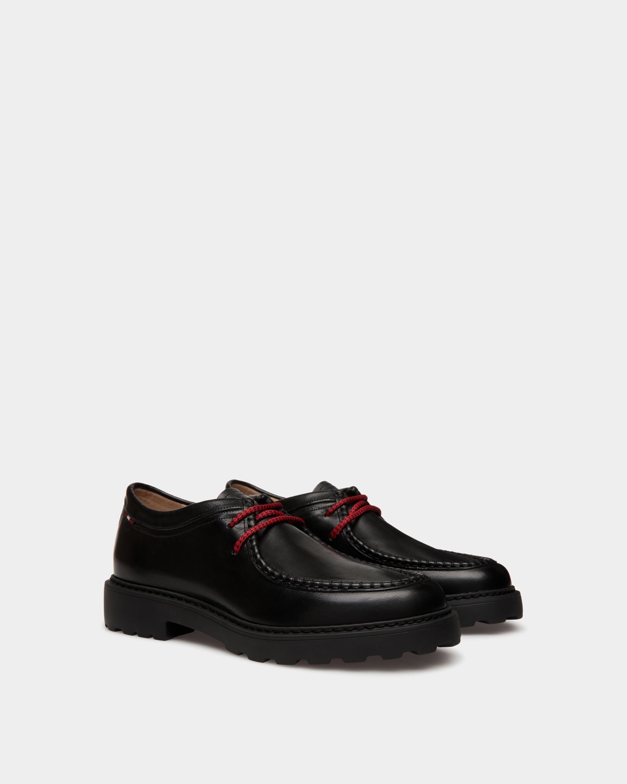 Gusto Derby in Black Leather - Homme - Bally - 02