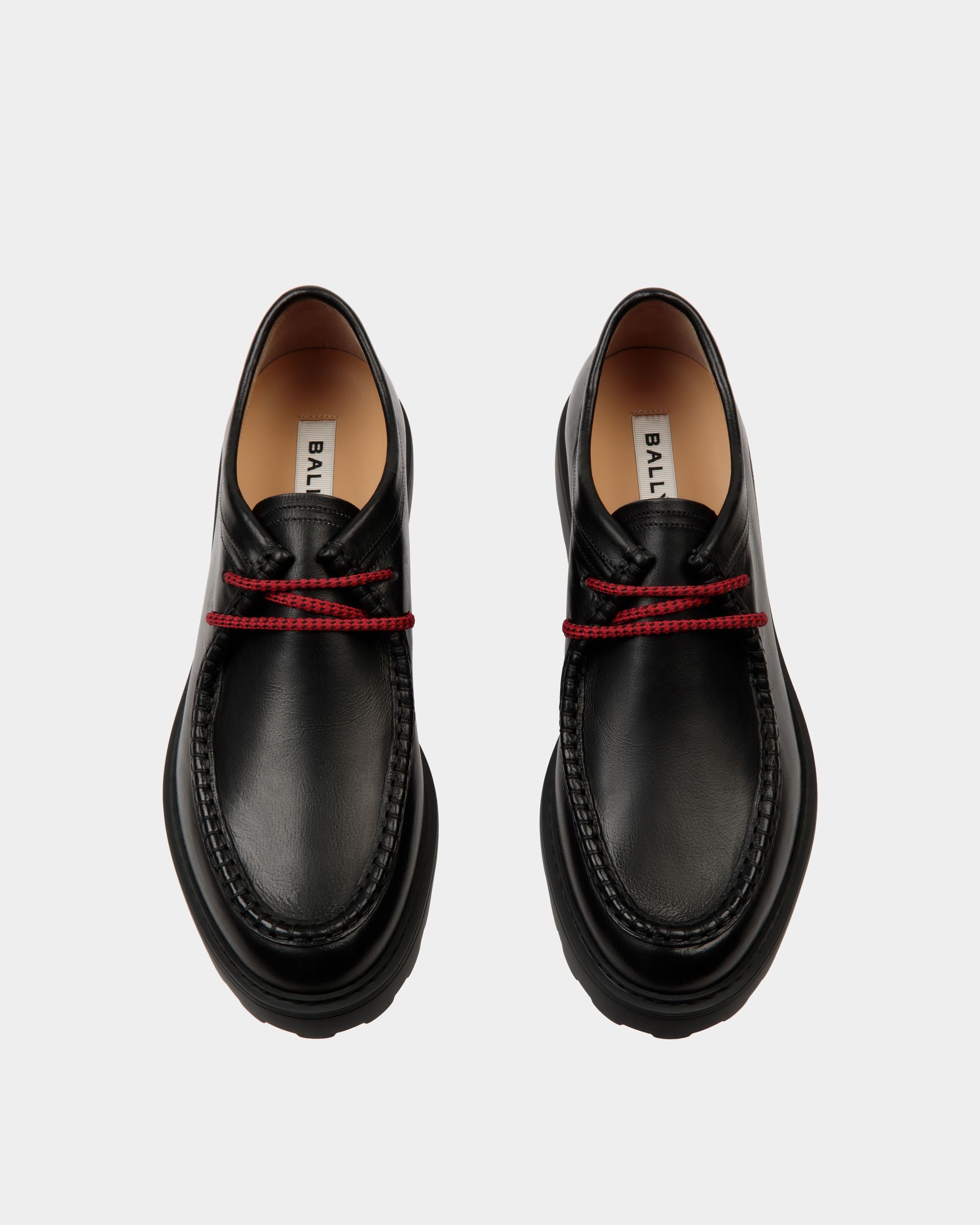 Gusto Derby in Black Leather - Homme - Bally - 04