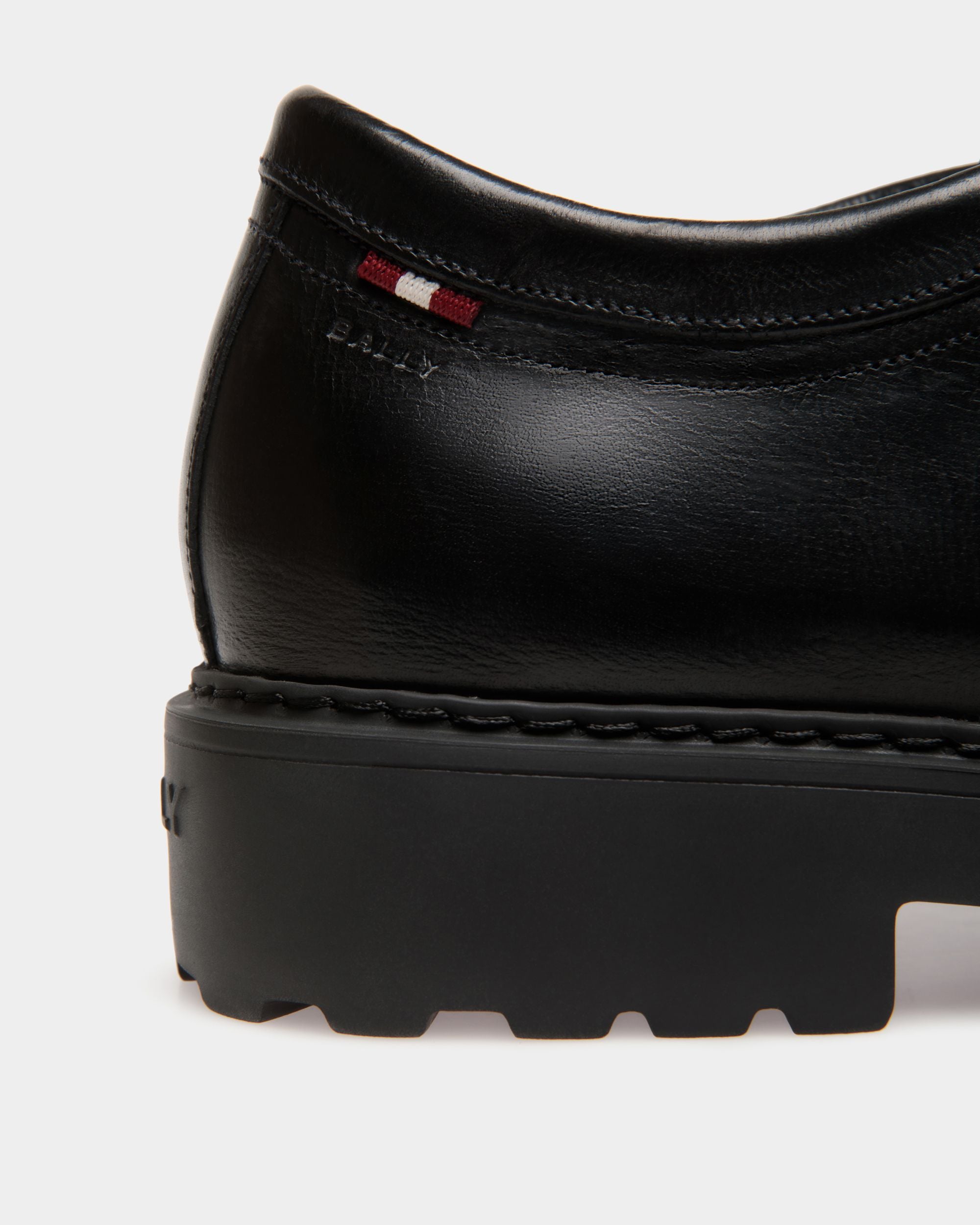 Gusto Derby in Black Leather - Homme - Bally - 05