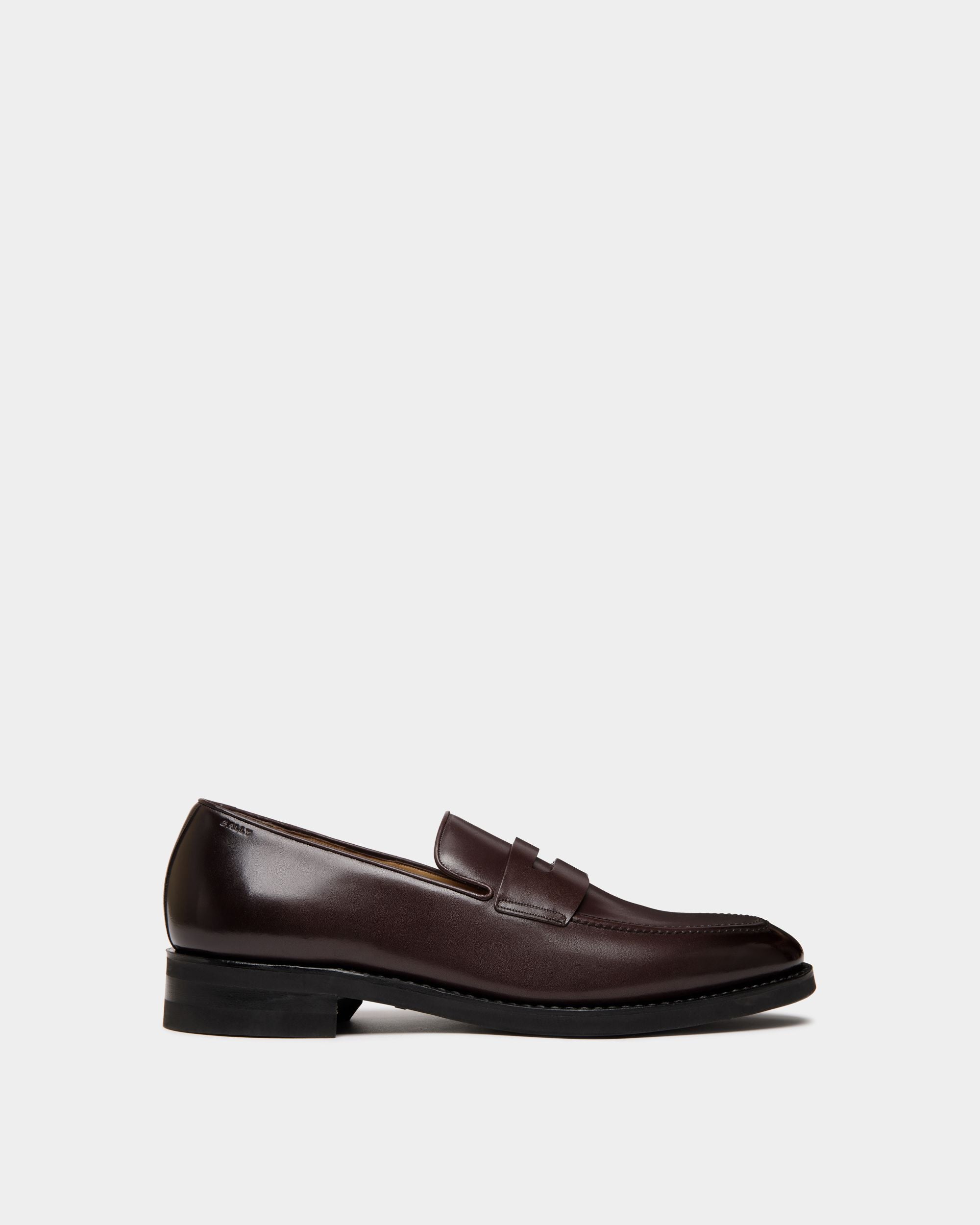 Loafer Scribe Un Aus Leder In Dunklem Burgunderrot - Uomo - Bally - 01