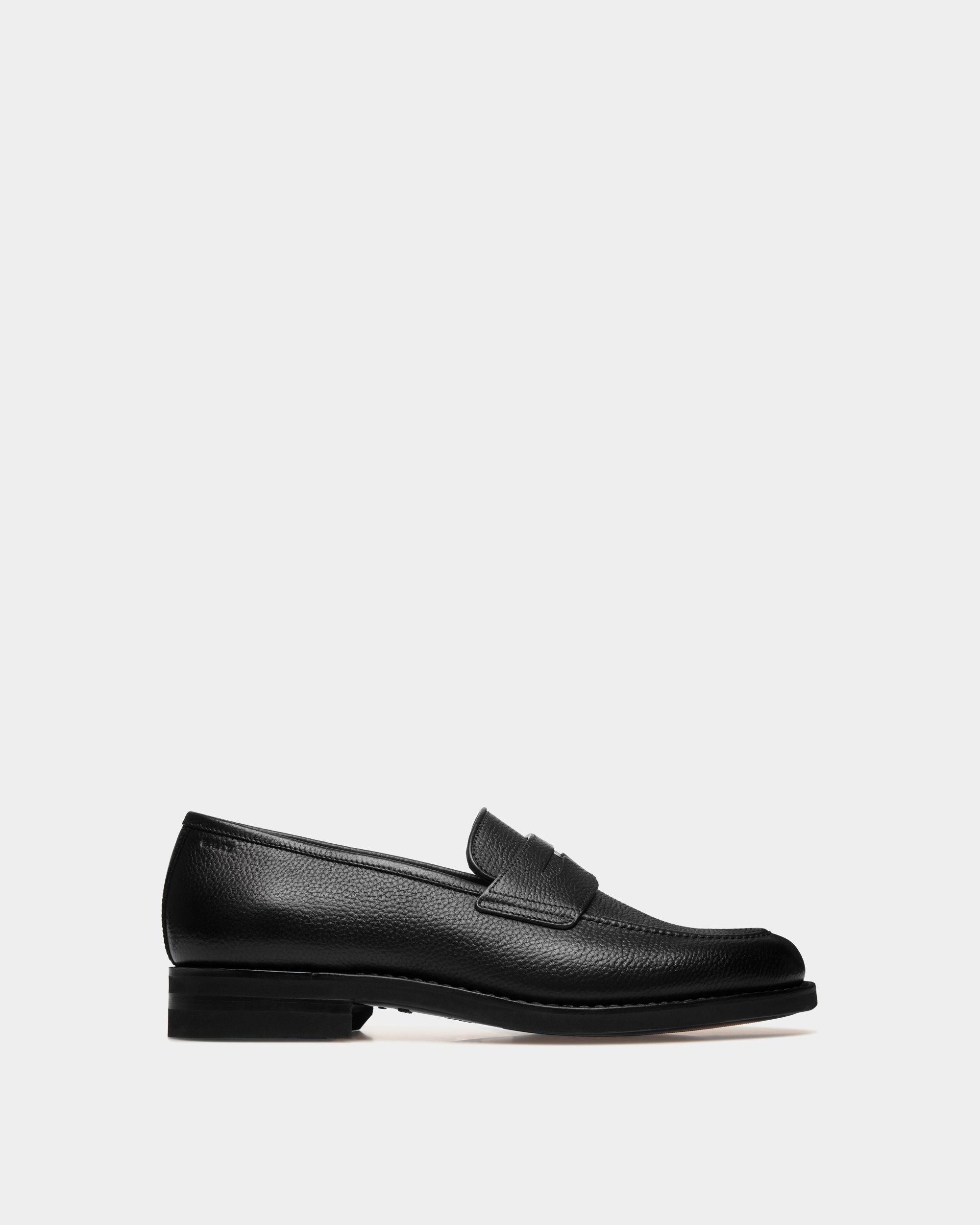 Schoenen Loafer Aus Genarbtem Leder In Schwarz - Herren - Bally - 01