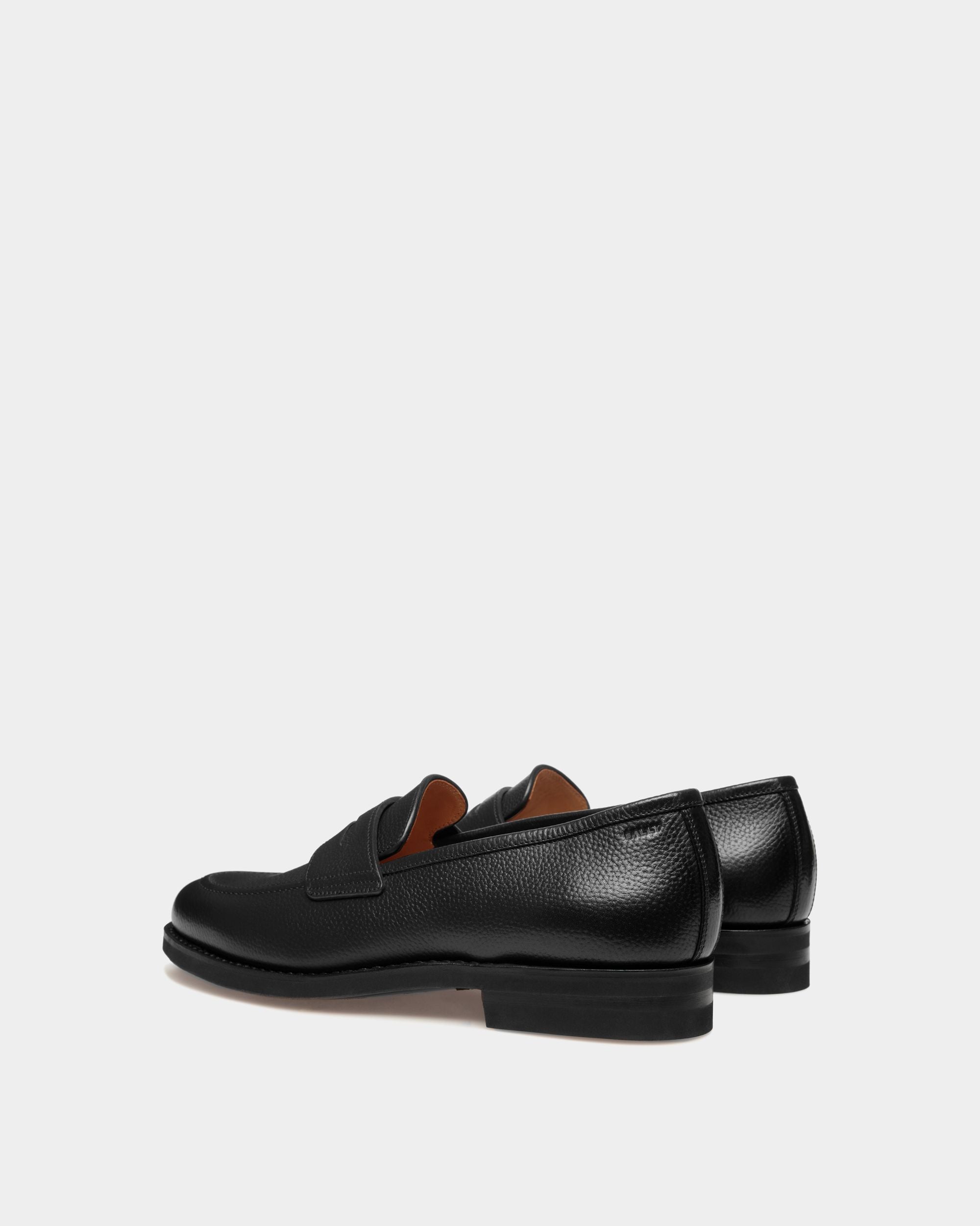Schoenen Loafer Aus Genarbtem Leder In Schwarz - Herren - Bally - 03