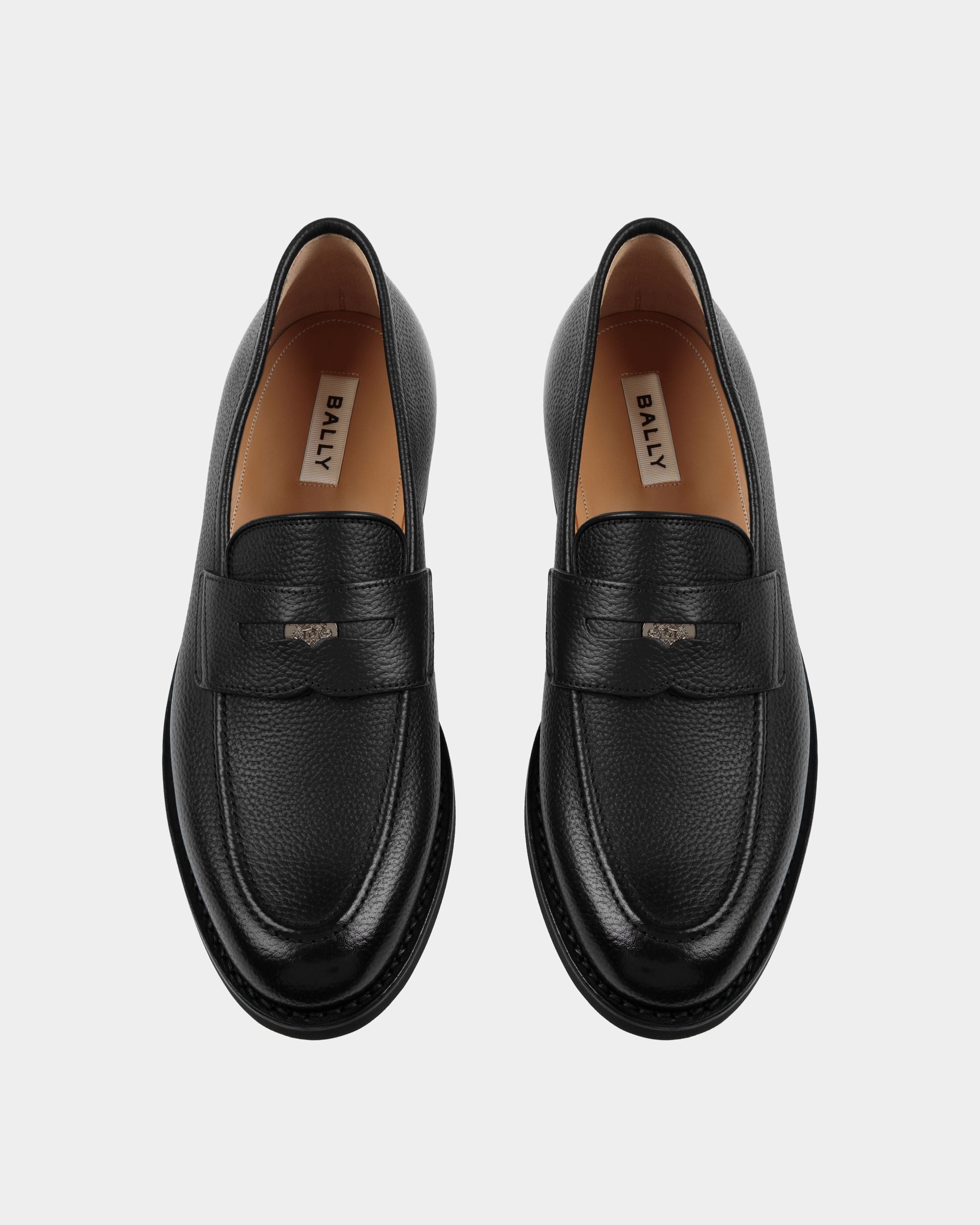 Schoenen Loafer Aus Genarbtem Leder In Schwarz - Herren - Bally - 04