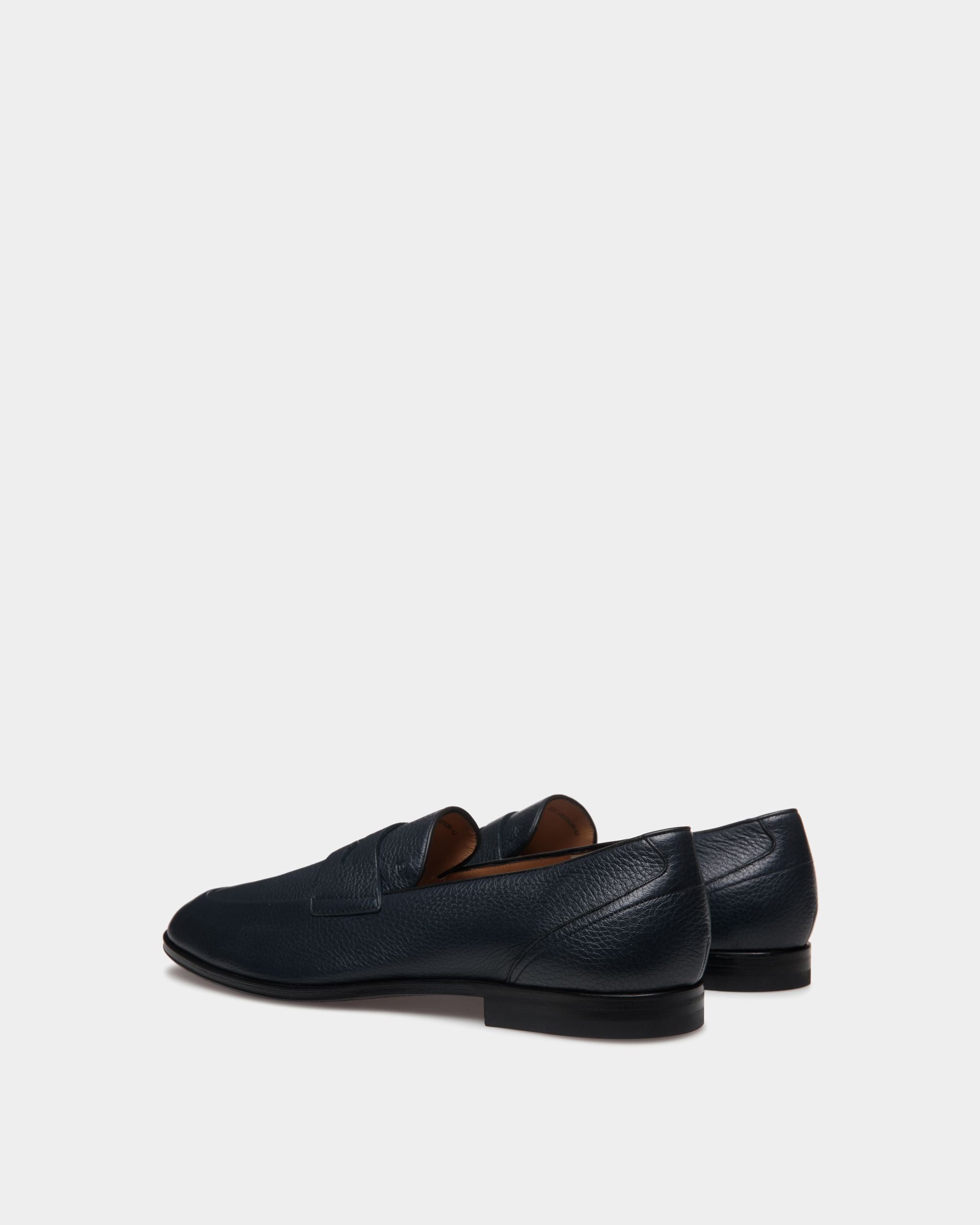 Mocassino Westminster In Pelle Di Daino Navy Blue - Uomo - Bally - 04