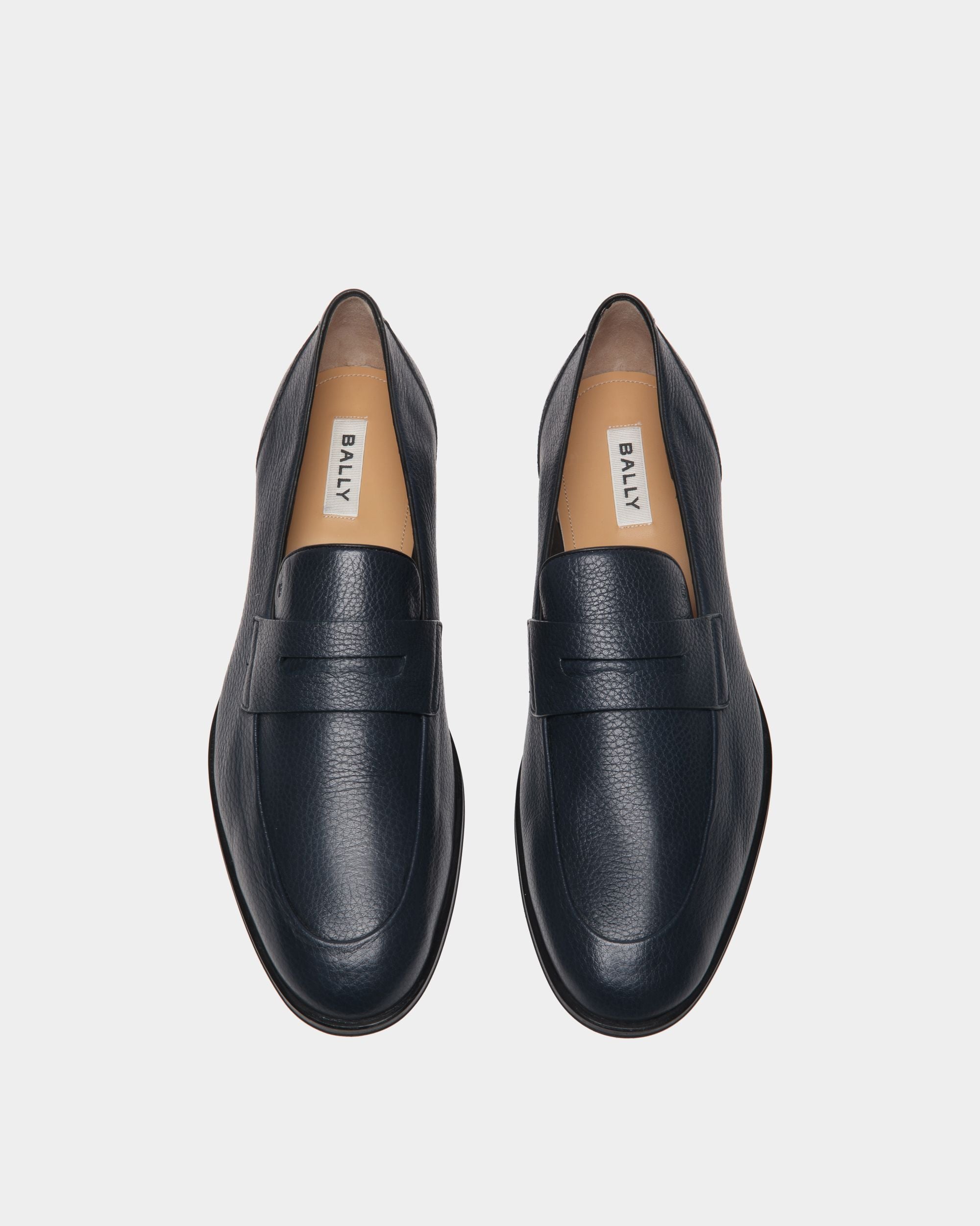 Mocassino Westminster In Pelle Di Daino Navy Blue - Uomo - Bally - 05