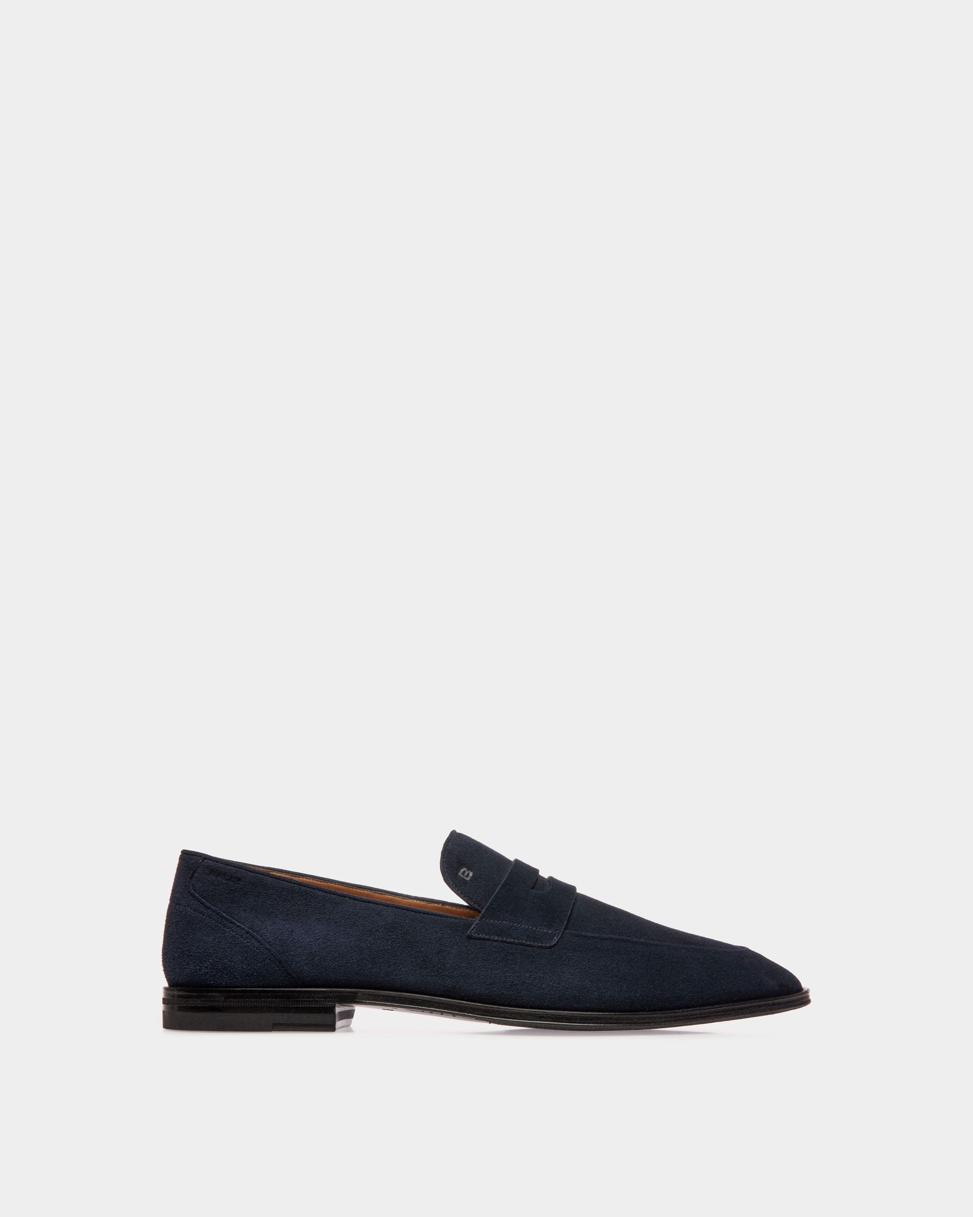 Mocassino Westminster In Pelle Scamosciata Navy Blue - Uomo - Bally - 01