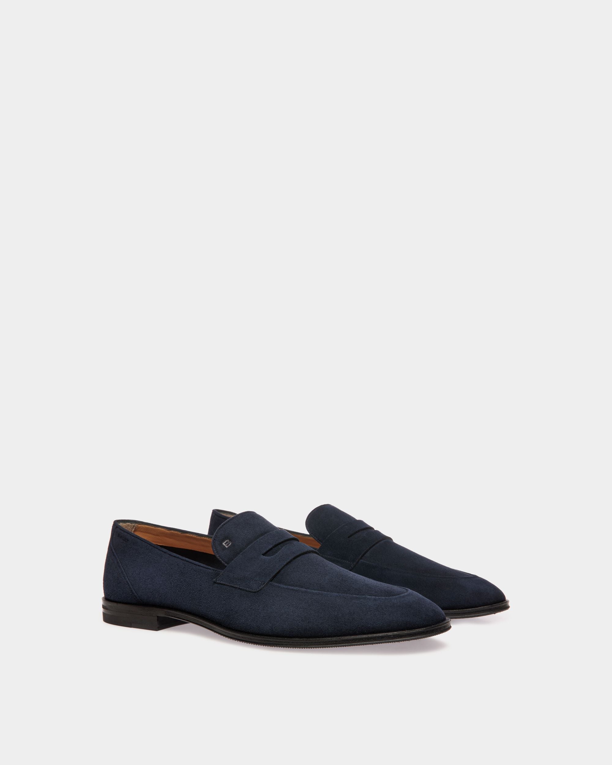 Mocassino Westminster In Pelle Scamosciata Navy Blue - Uomo - Bally - 02