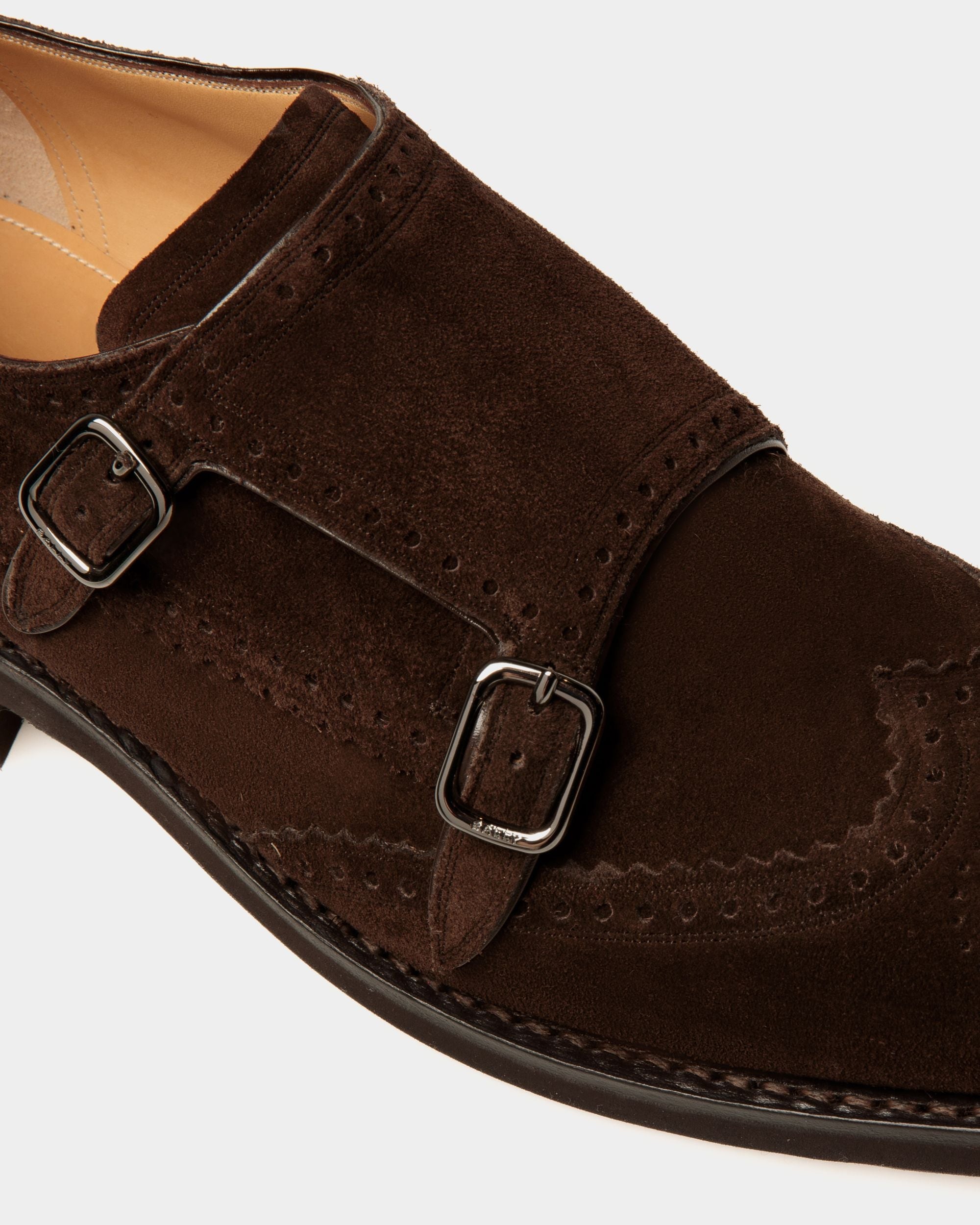 Scribe Un Monkstrap-Schuh Aus Veloursleder In Ebenholz - Herren - Bally - 05