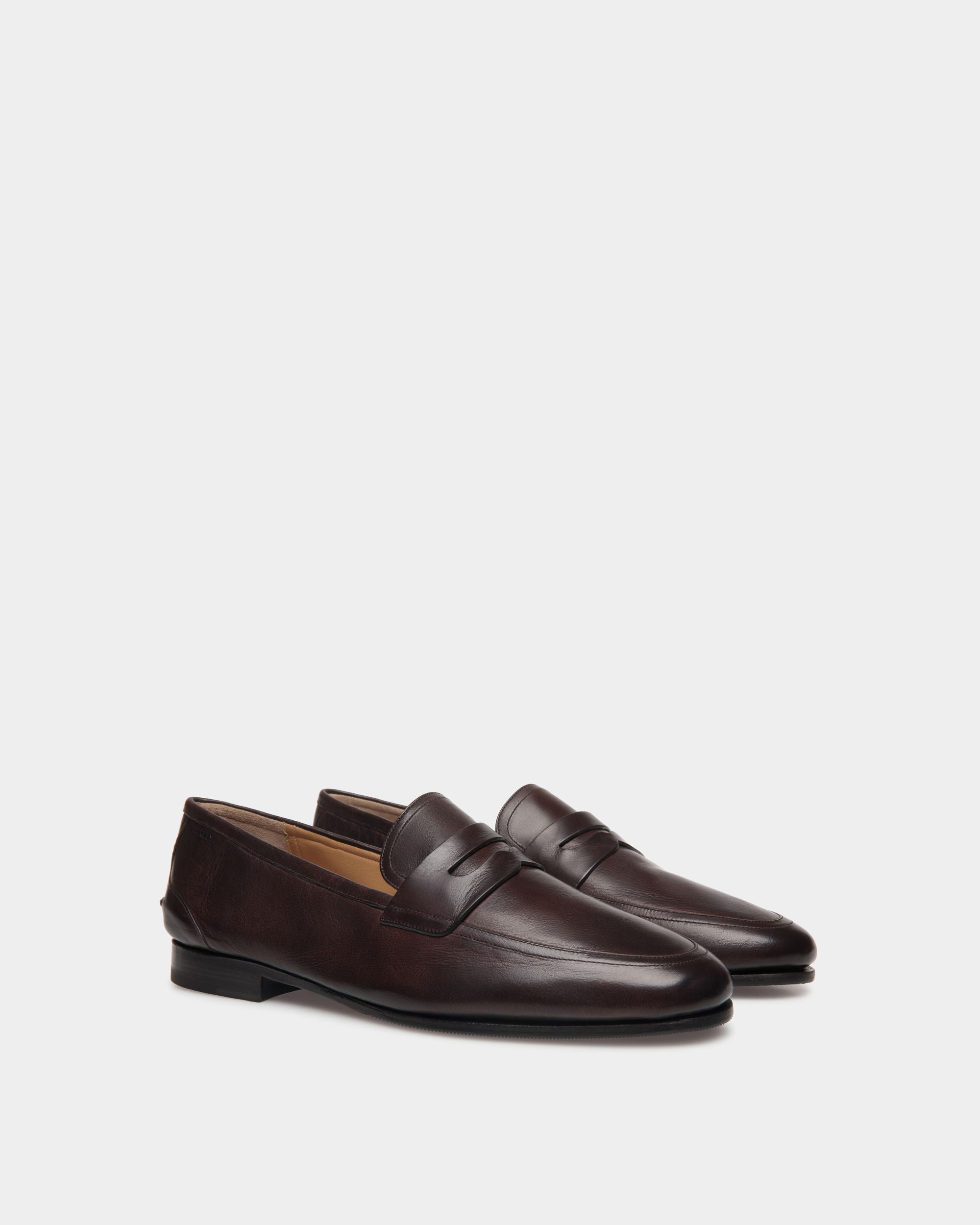 Mocassino Plume In Pelle Color Ebano - Uomo - Bally - 03